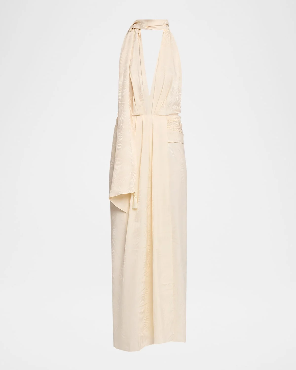 Wildly Beautiful Plunging Halter Maxi Dress - 1