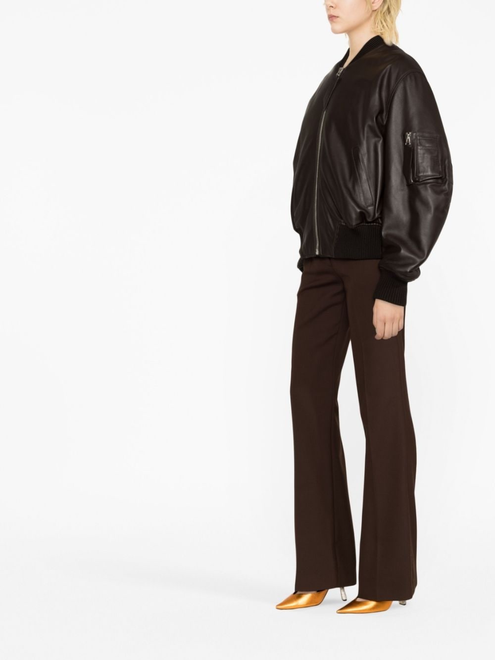 leather bomber jacket - 4