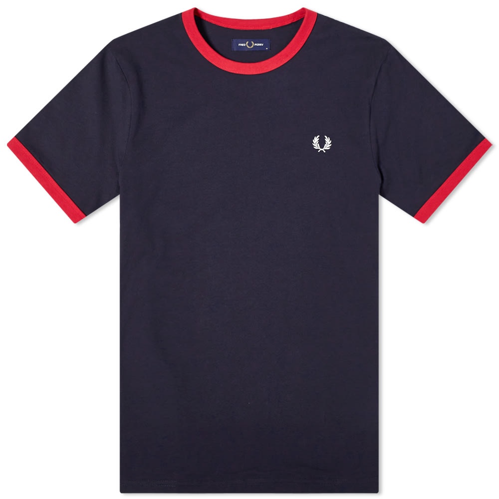 Fred Perry Contrast Rib Ringer Tee - 1