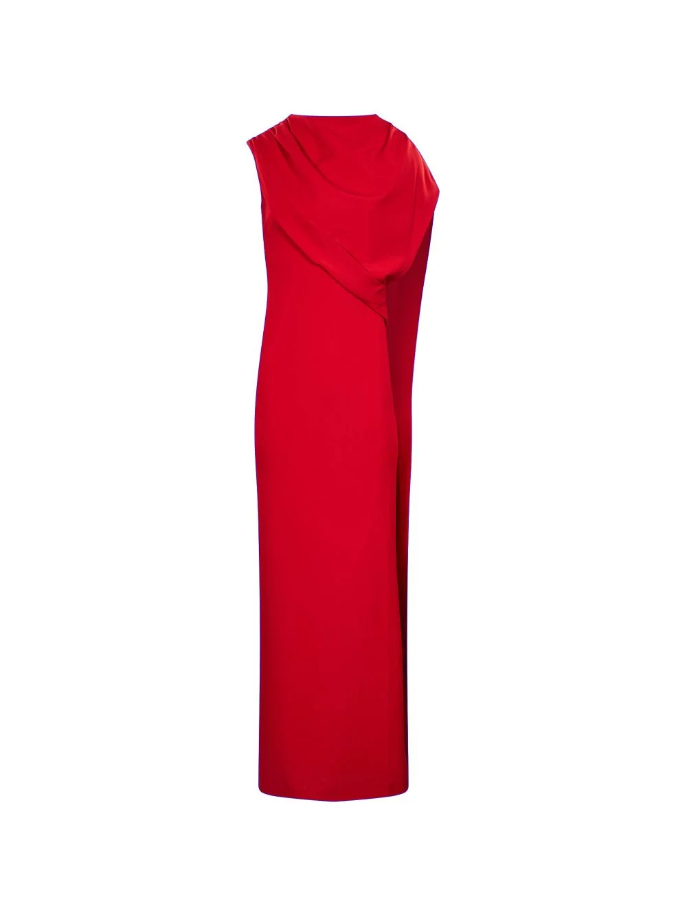 maxi draped asymmetric dress - 1