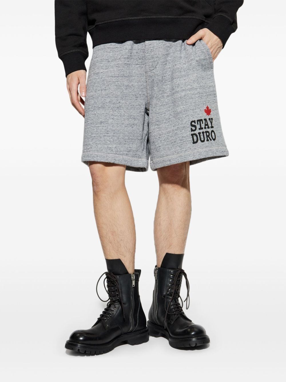 logo-print athletic shorts - 3