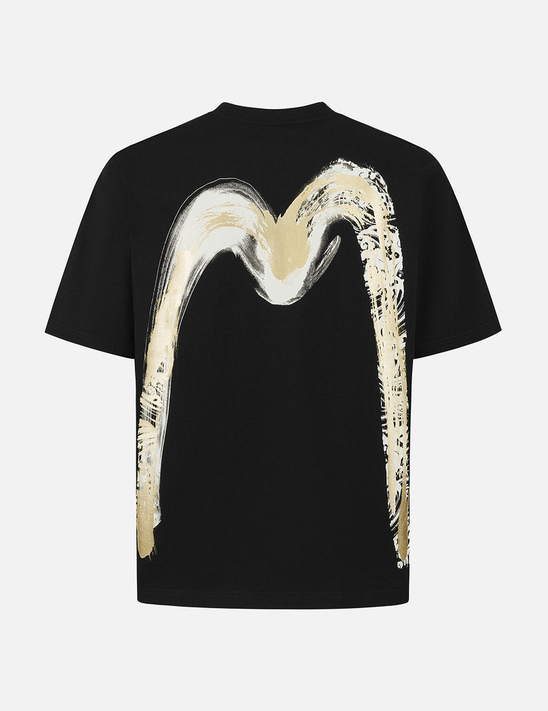 Artistic Brush Daicock Print Relax Fit T-Shirt 1