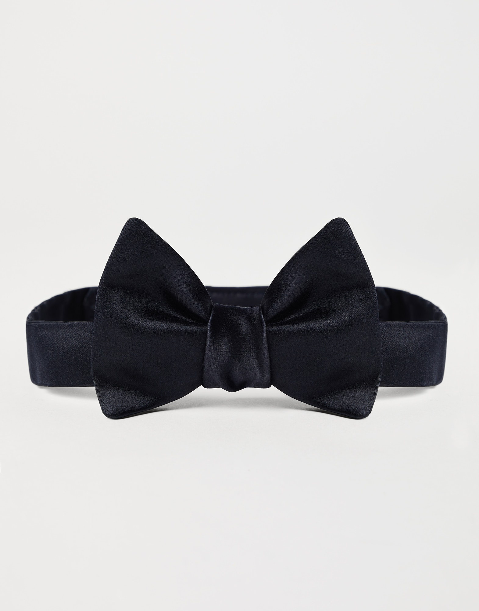 Cotton and silk satin bow tie - 1