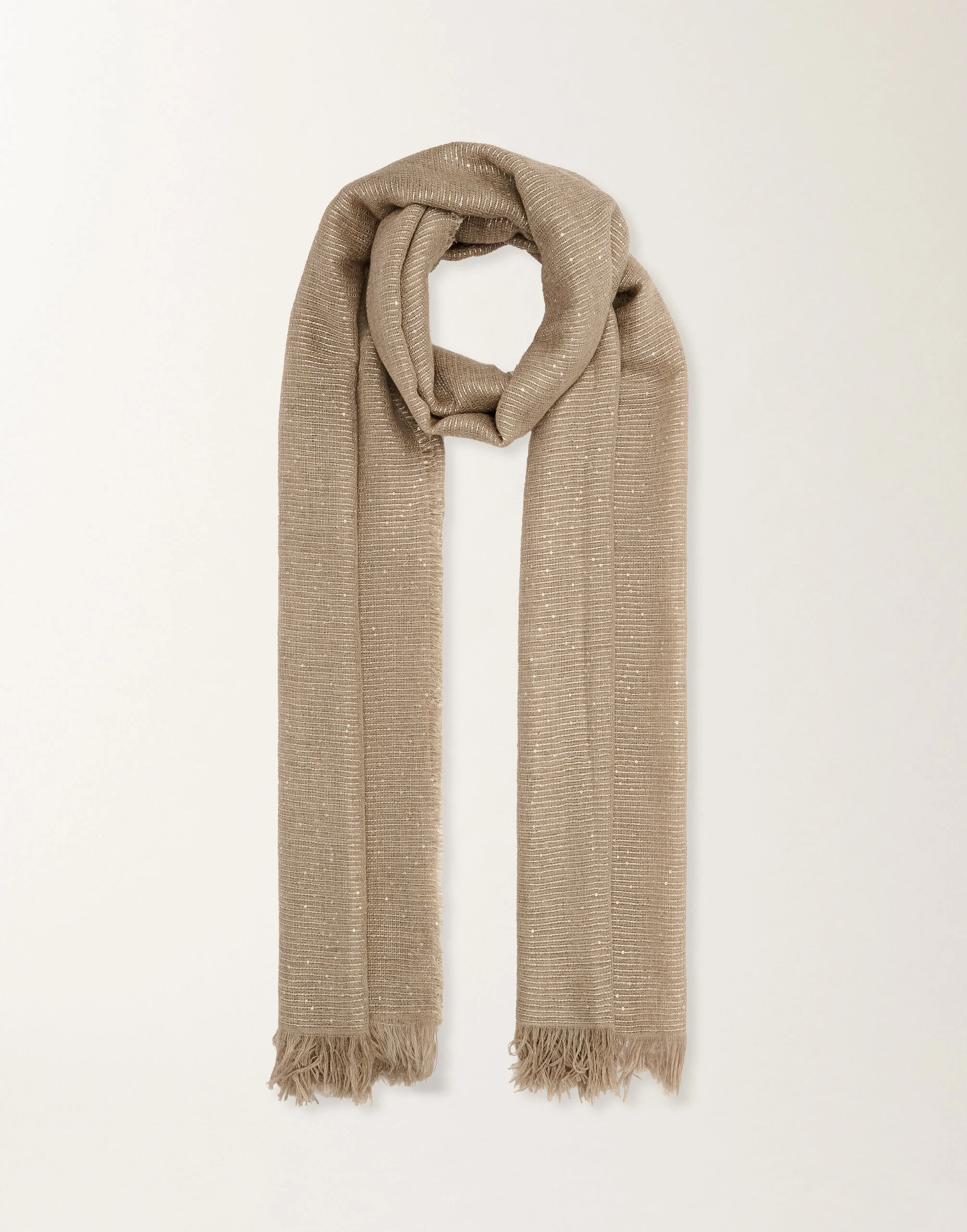Cashmere blend scarf with sequins - 1