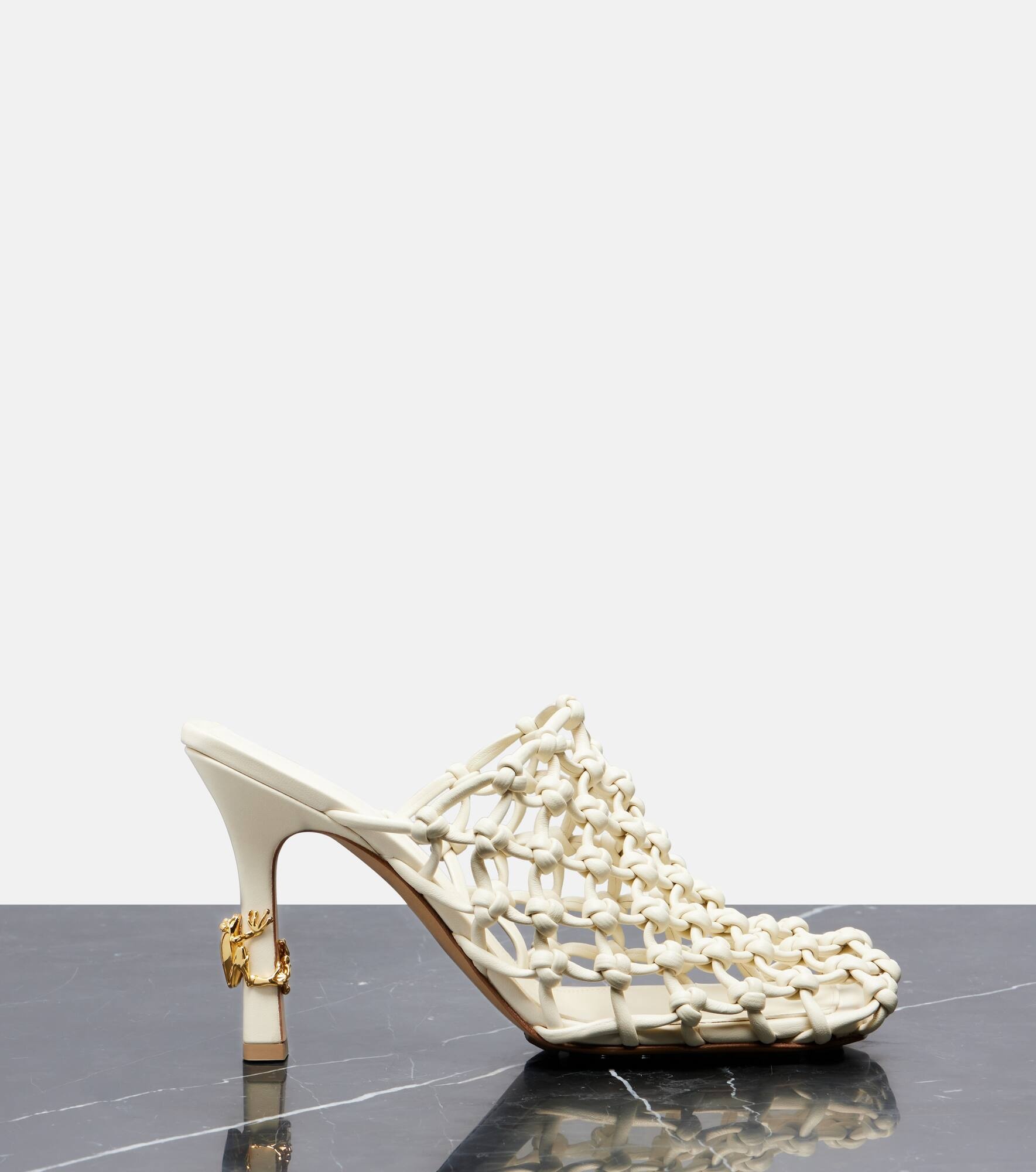Riva 90 woven leather mules - 4