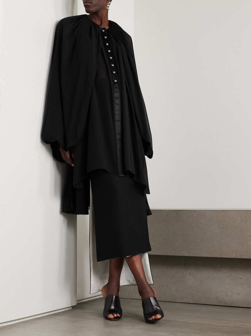 Lanvin Layered Gathered Silk-chiffon Tunic outlook