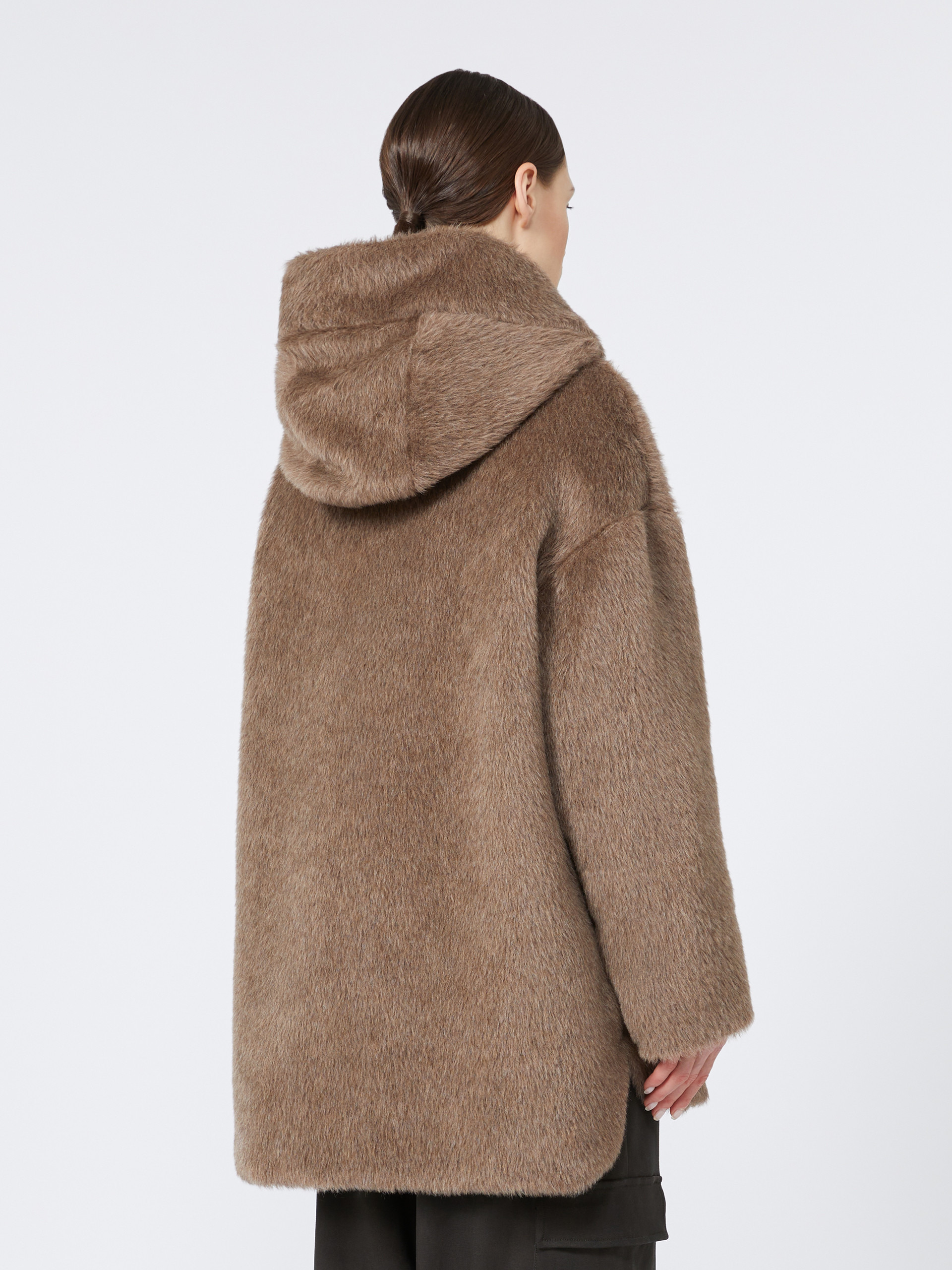 SPACEFE Reversible padded mini jacket in faux fur and water-repellent fabric - 4