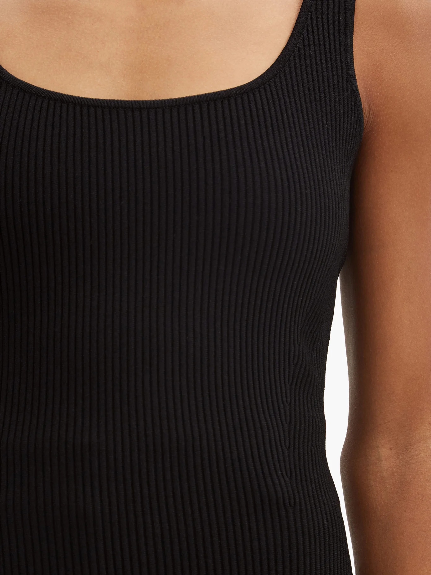 Round-neck ribbed-knit tank top - 4