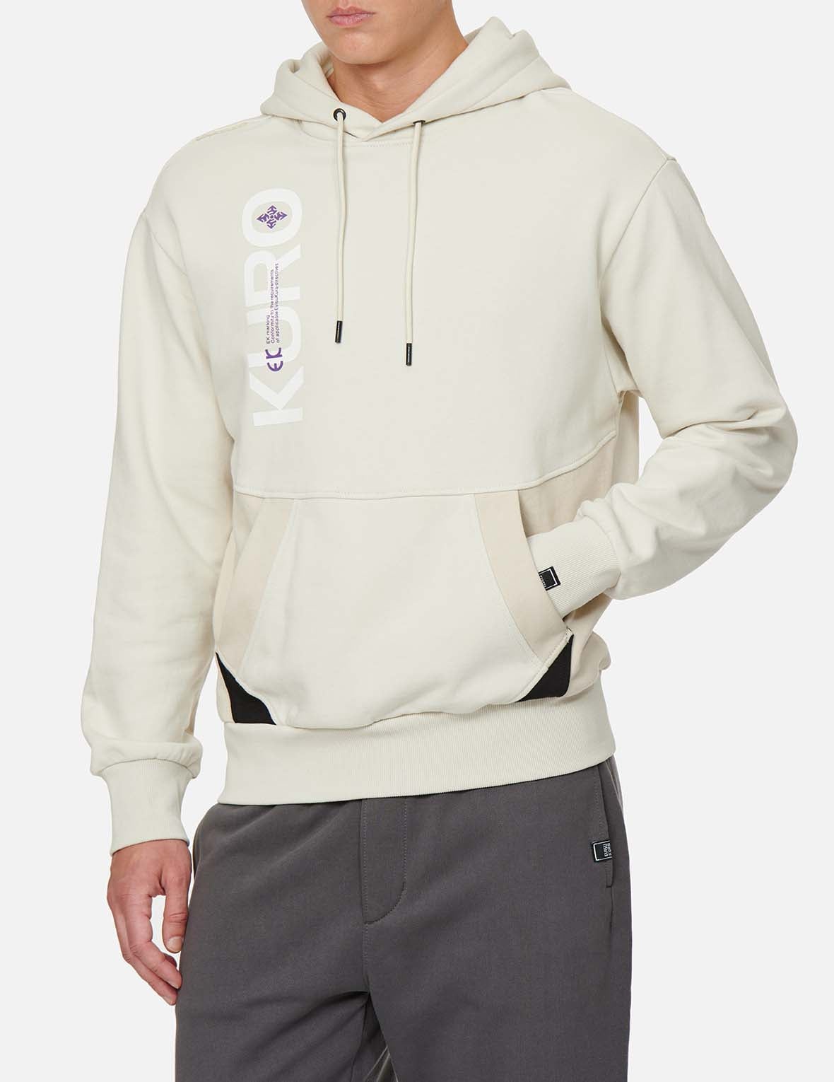 Color-Block Logo Print Hooded Sweatshirt - 4