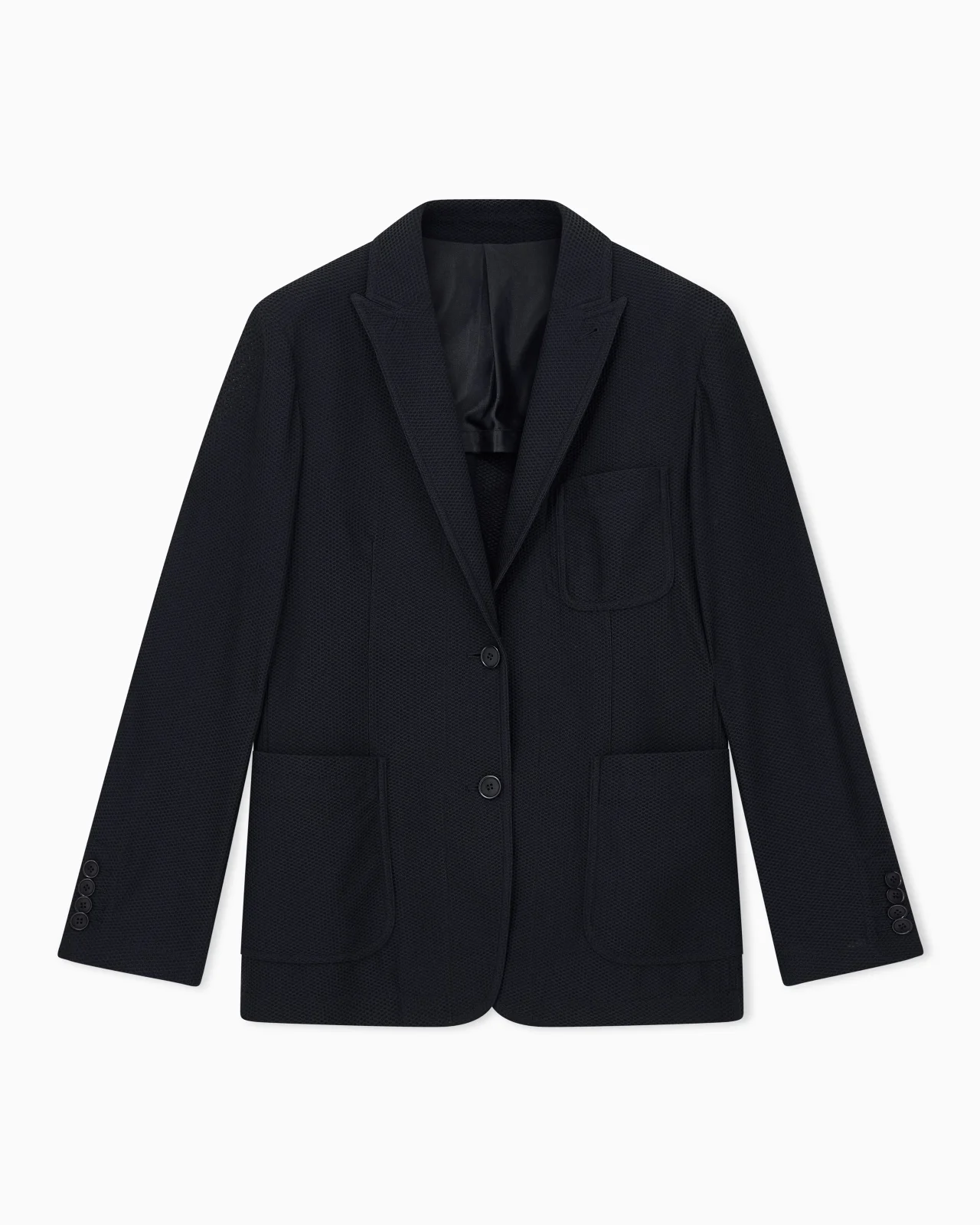 BLAZER REGULAR FIT SINGLE-BREASTED IN EMBOSSED MESH - 1