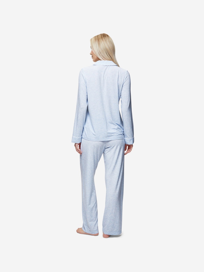 Derek Rose Women's Pyjamas Ethan Micro Modal Stretch Blue