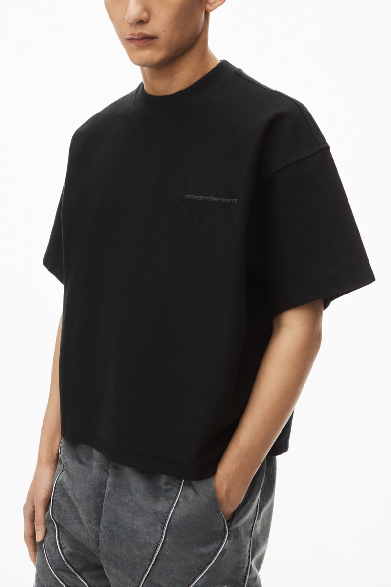 puffed logo oversize tee in cotton 3