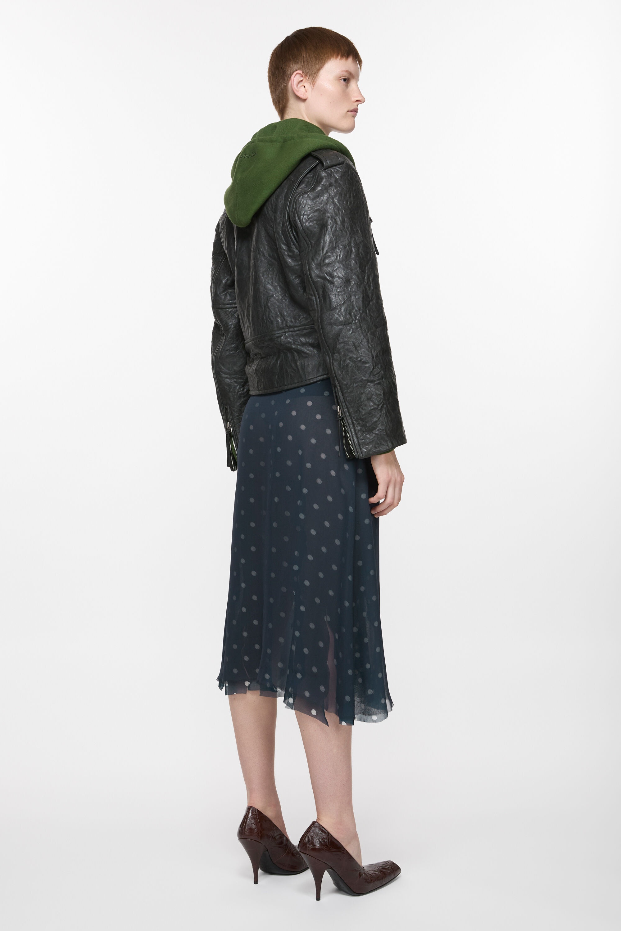 Mesh layered skirt - Navy/white - 3