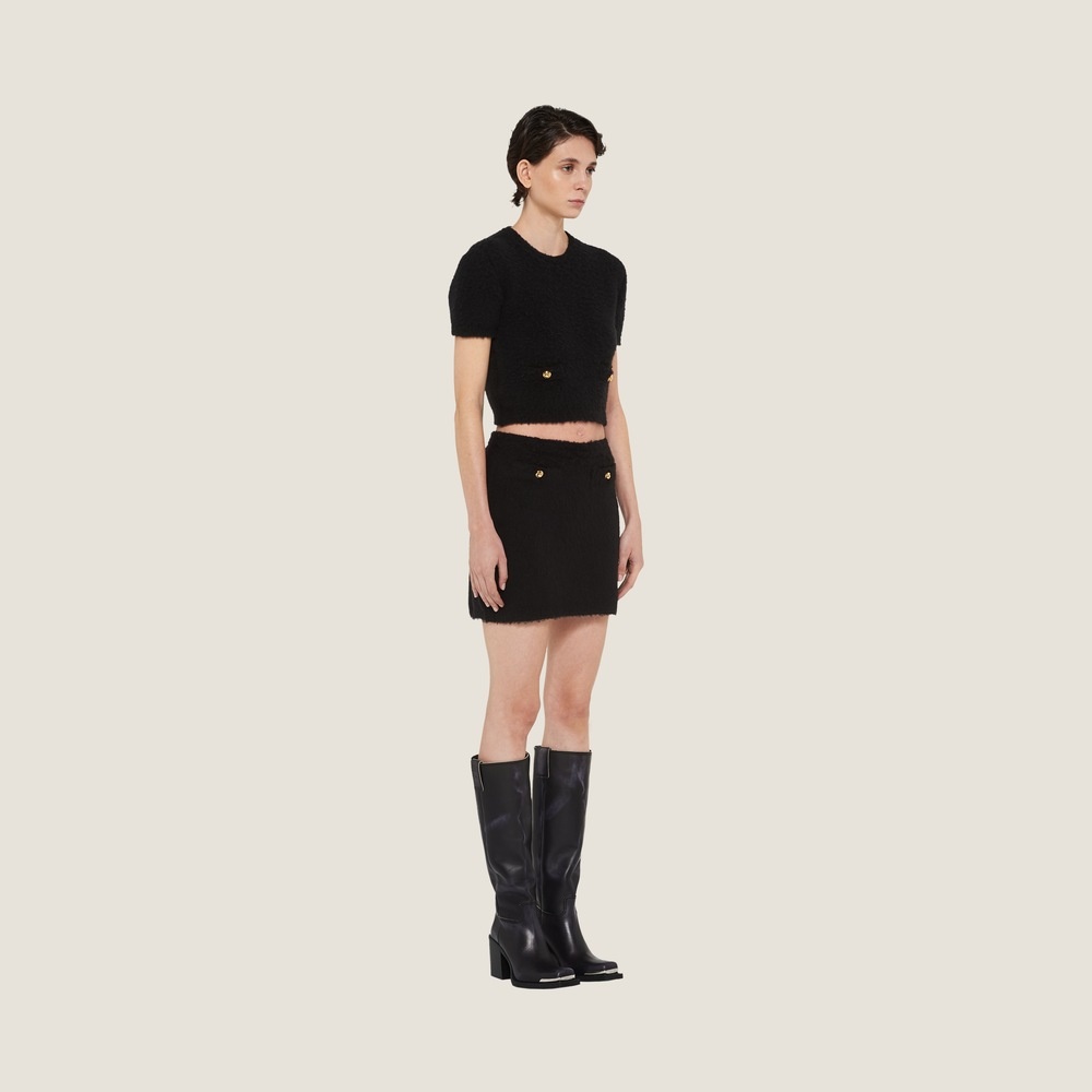 Bouclé miniskirt - 4