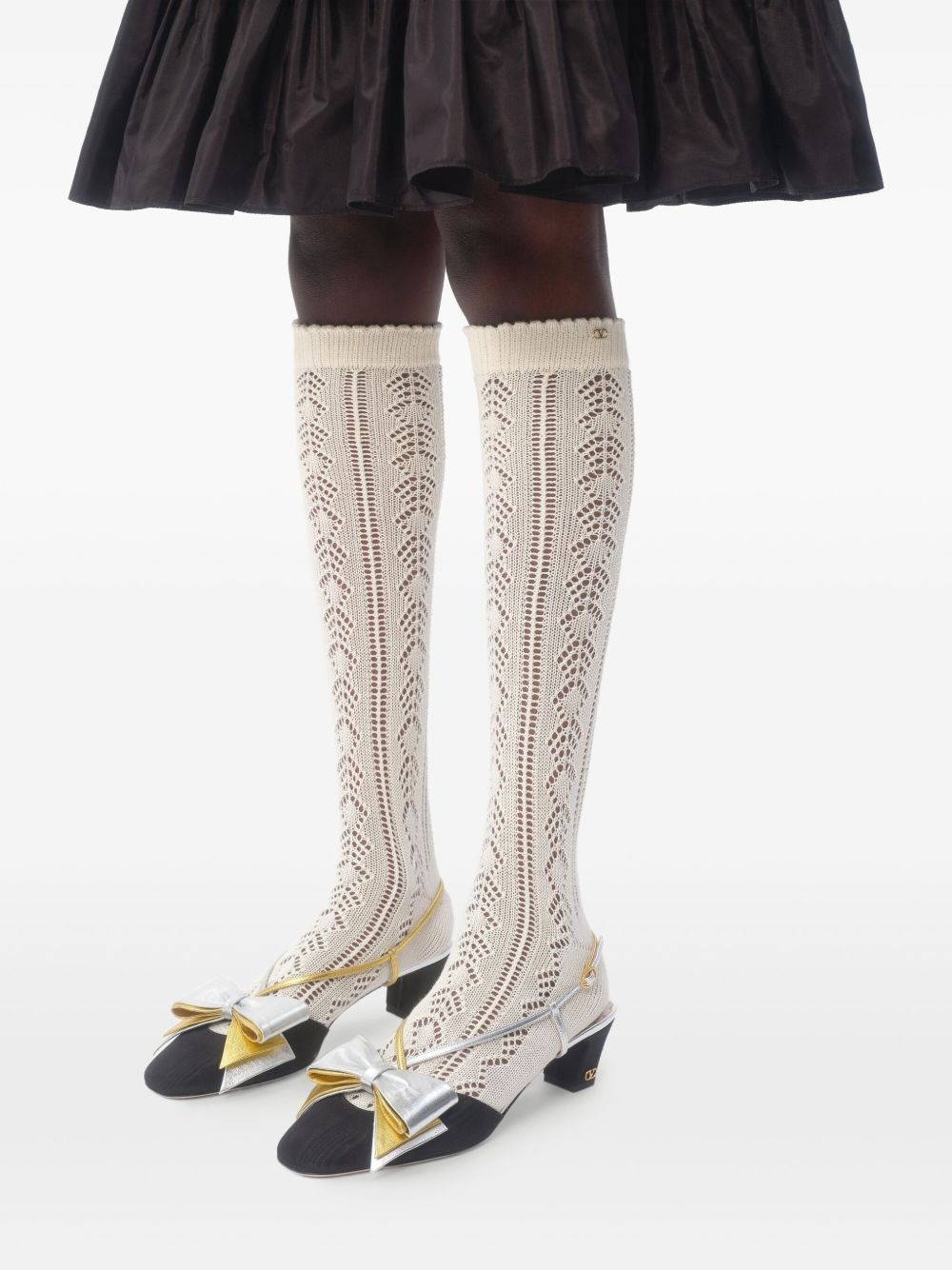 oversize bow detail pumps - 7