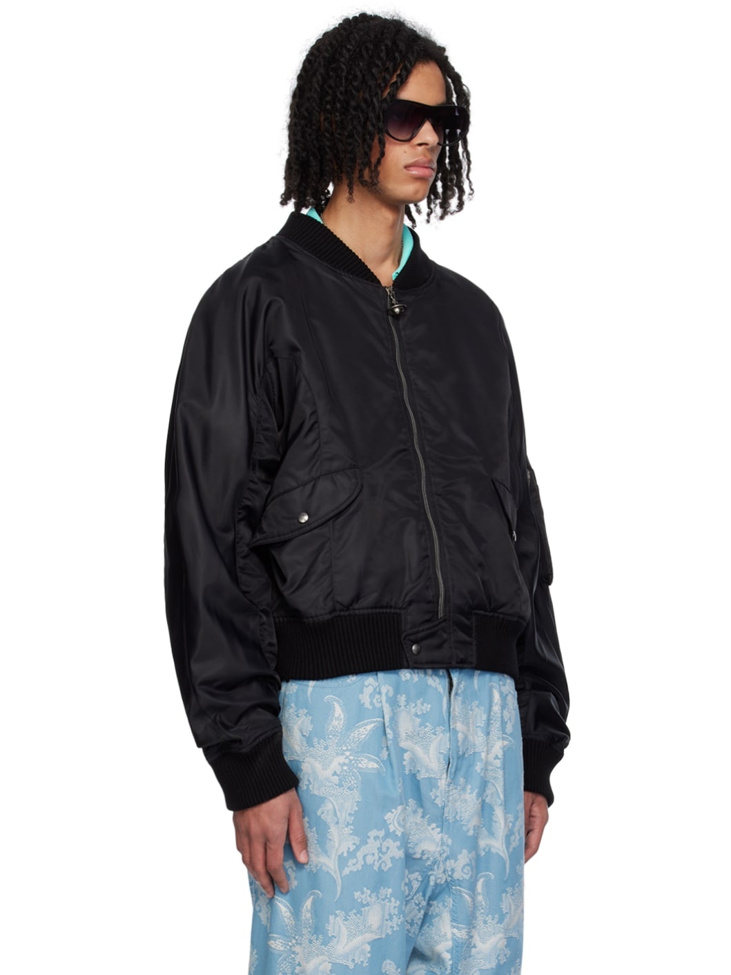 Black Earl Bomber Jacket - 2