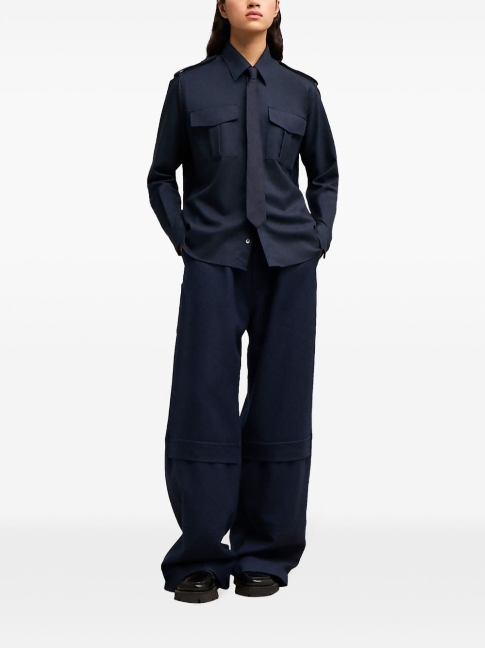 wool cargo trousers - 2