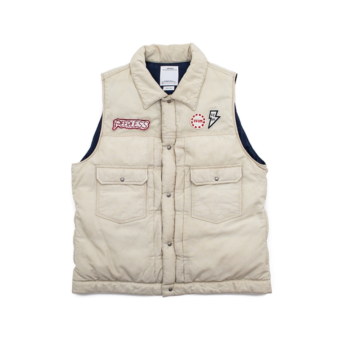 101 DOWN VEST (OVERDYE) IVORY - 1