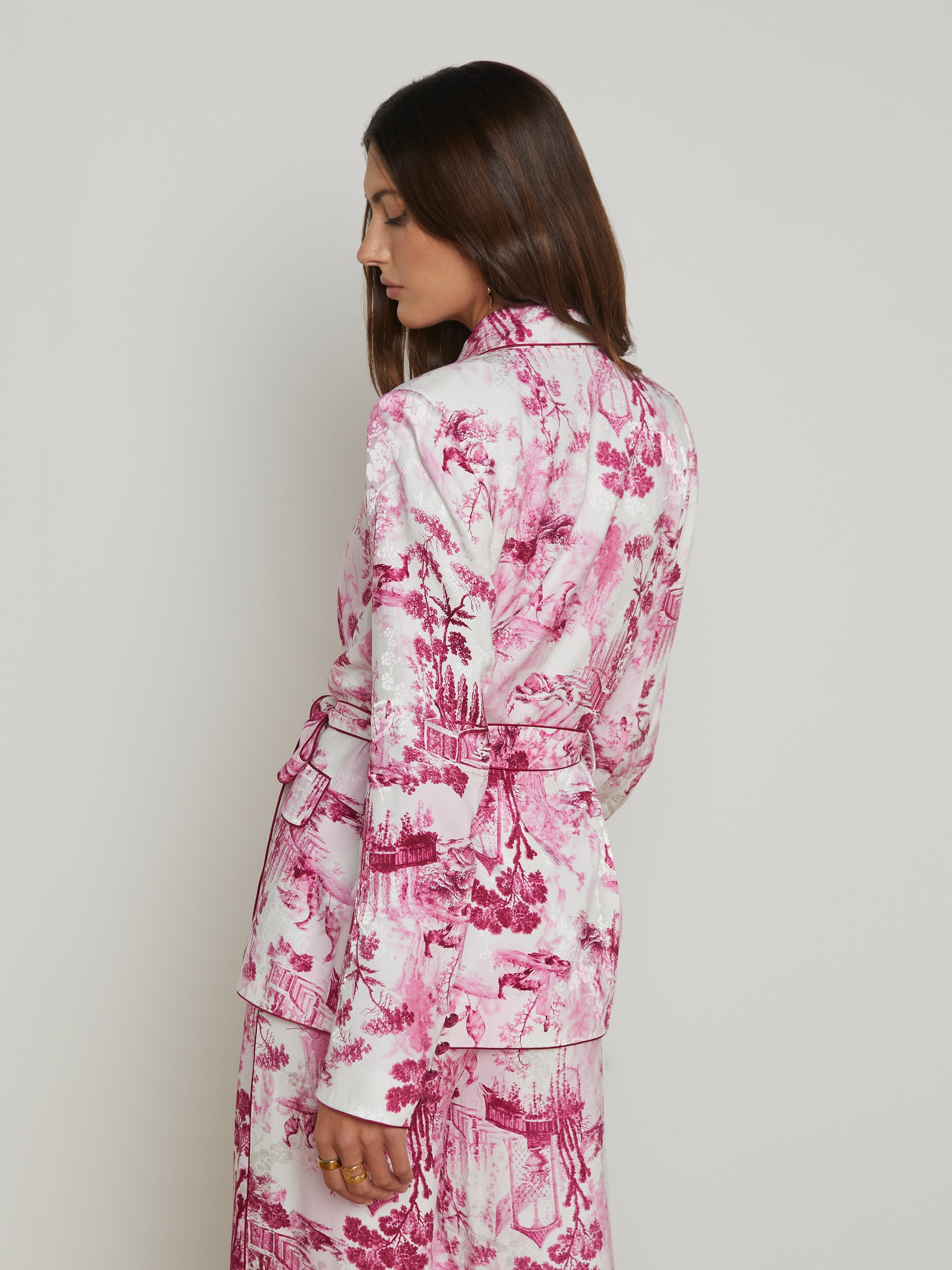 Jordana Satin Wrap Blazer - 5
