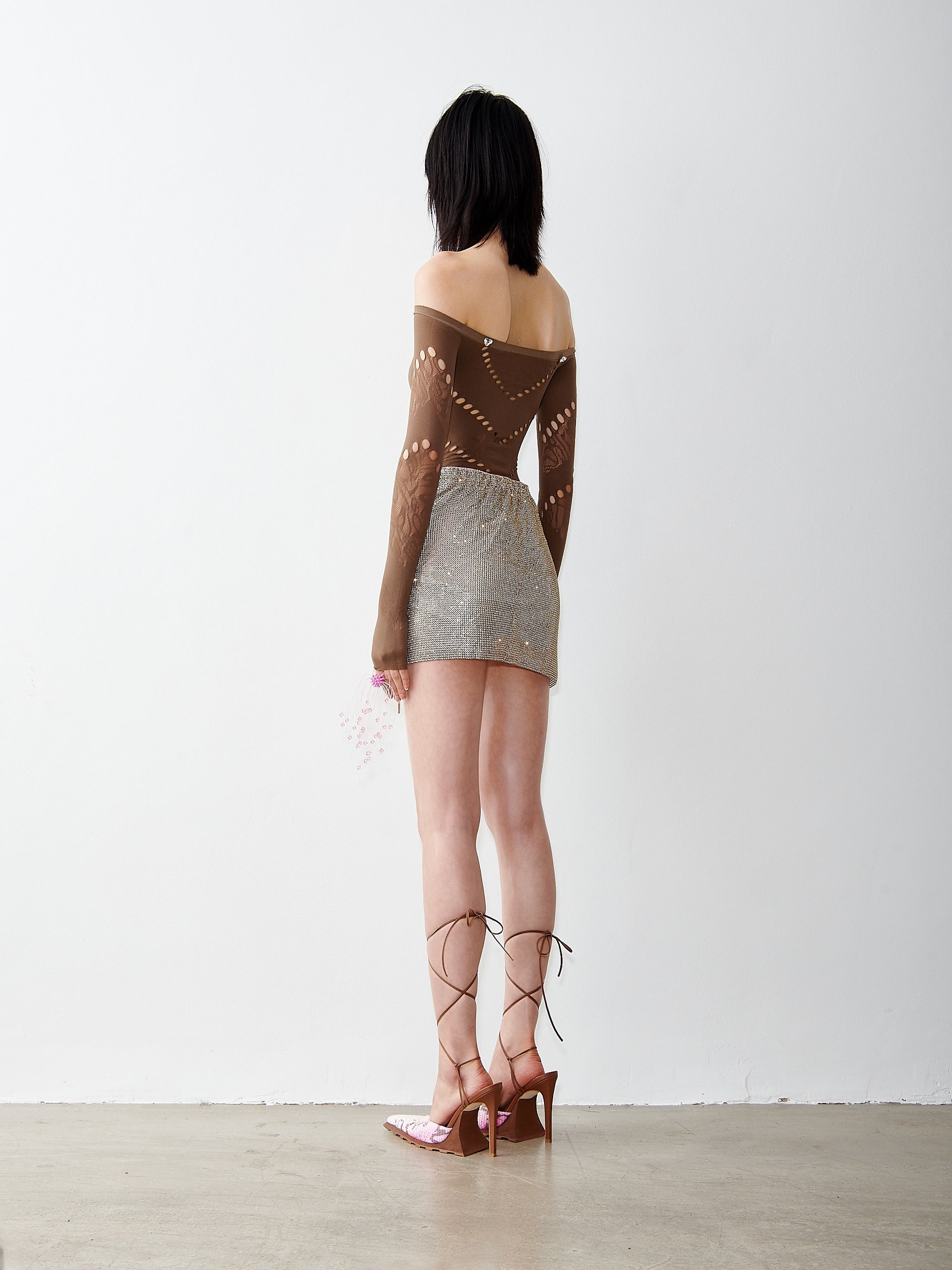 RHINESTONED WINONA SKIRT IN LONG ISLAND - 3