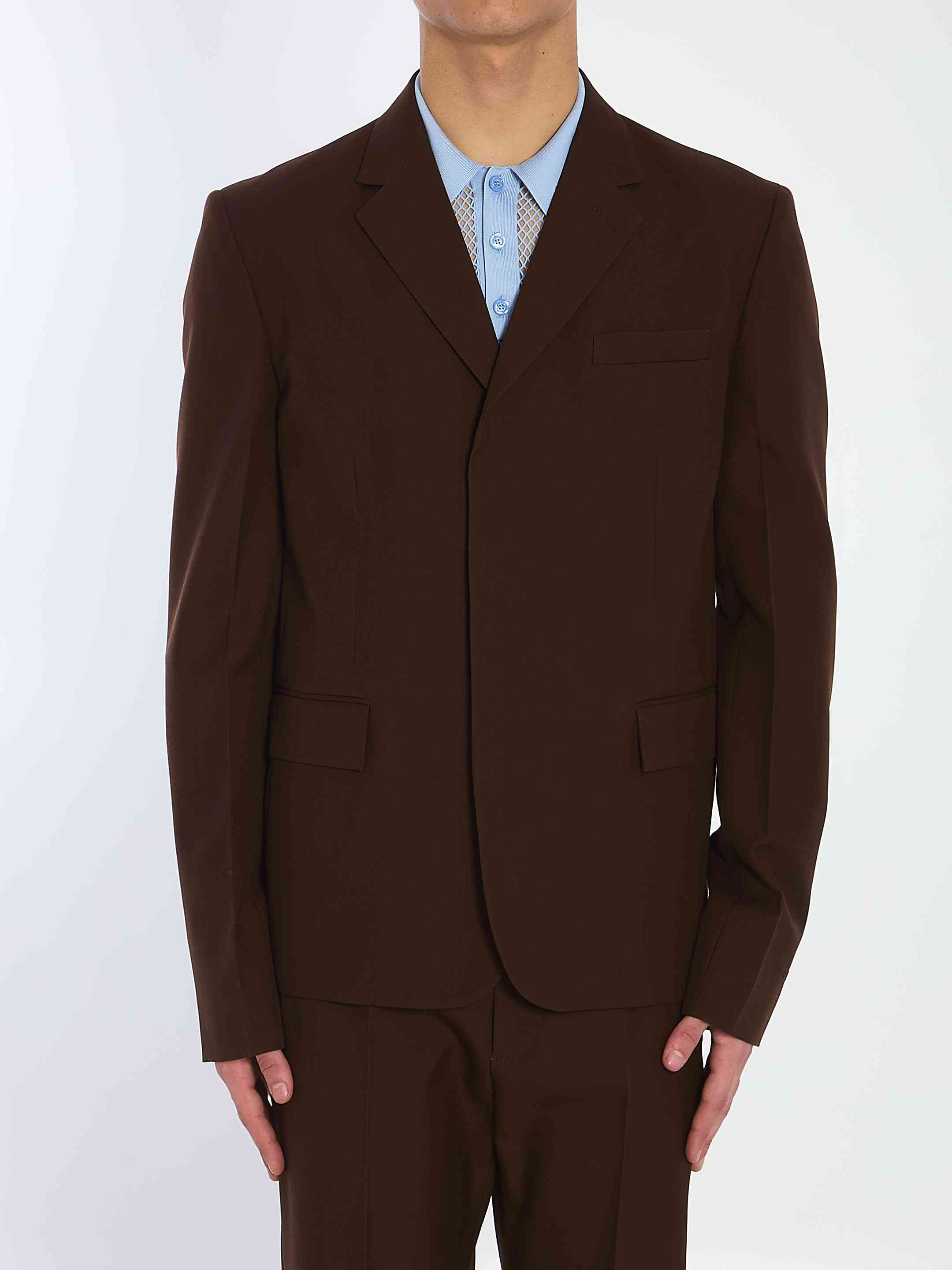 Gucci Men Wool Twill Single-Breasted Jacket - 1