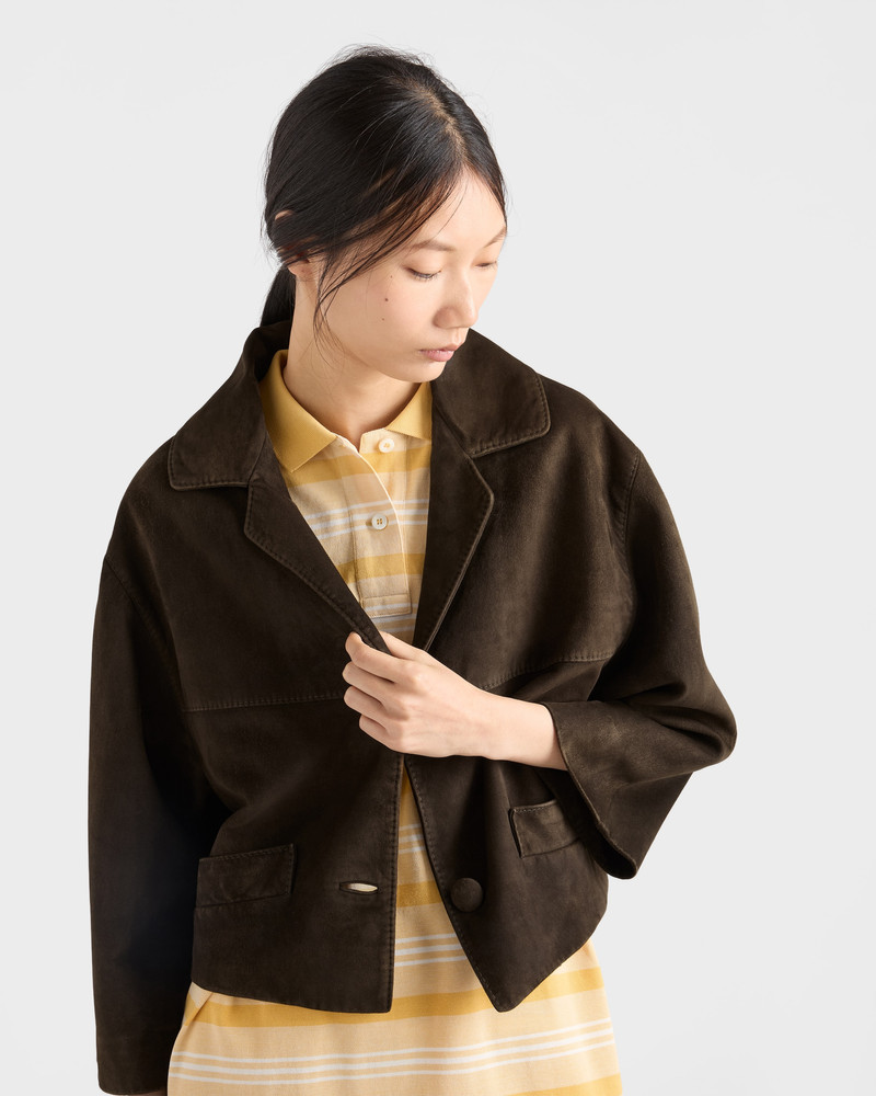 Cropped suede jacket 3