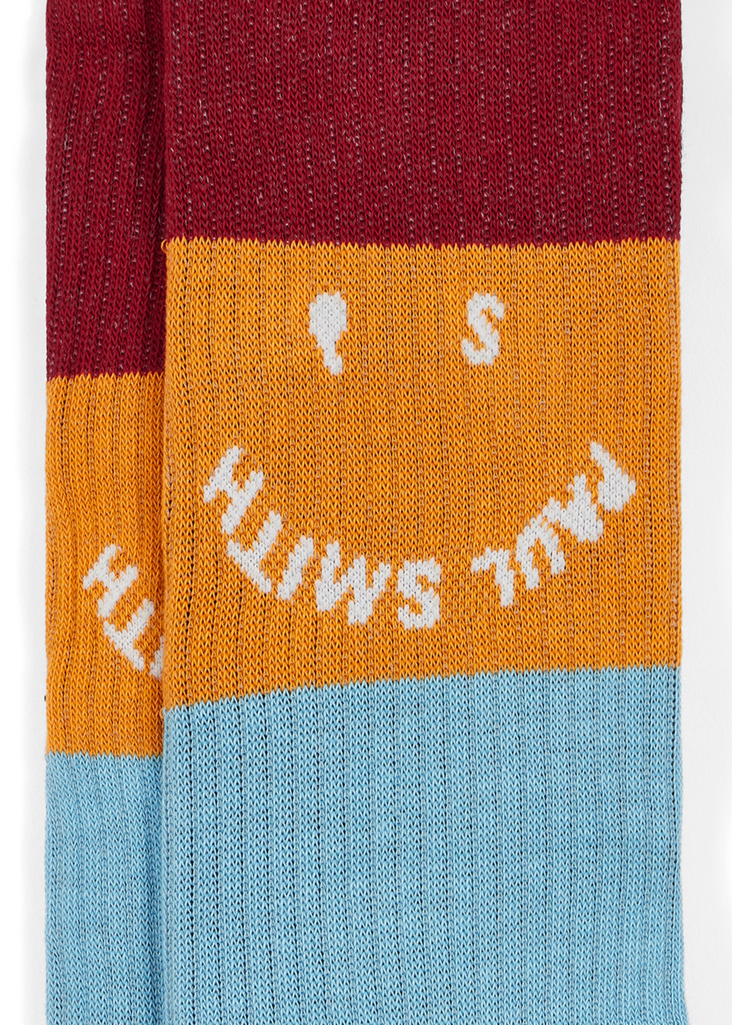 Colour Block PS 'Happy' Socks - 3
