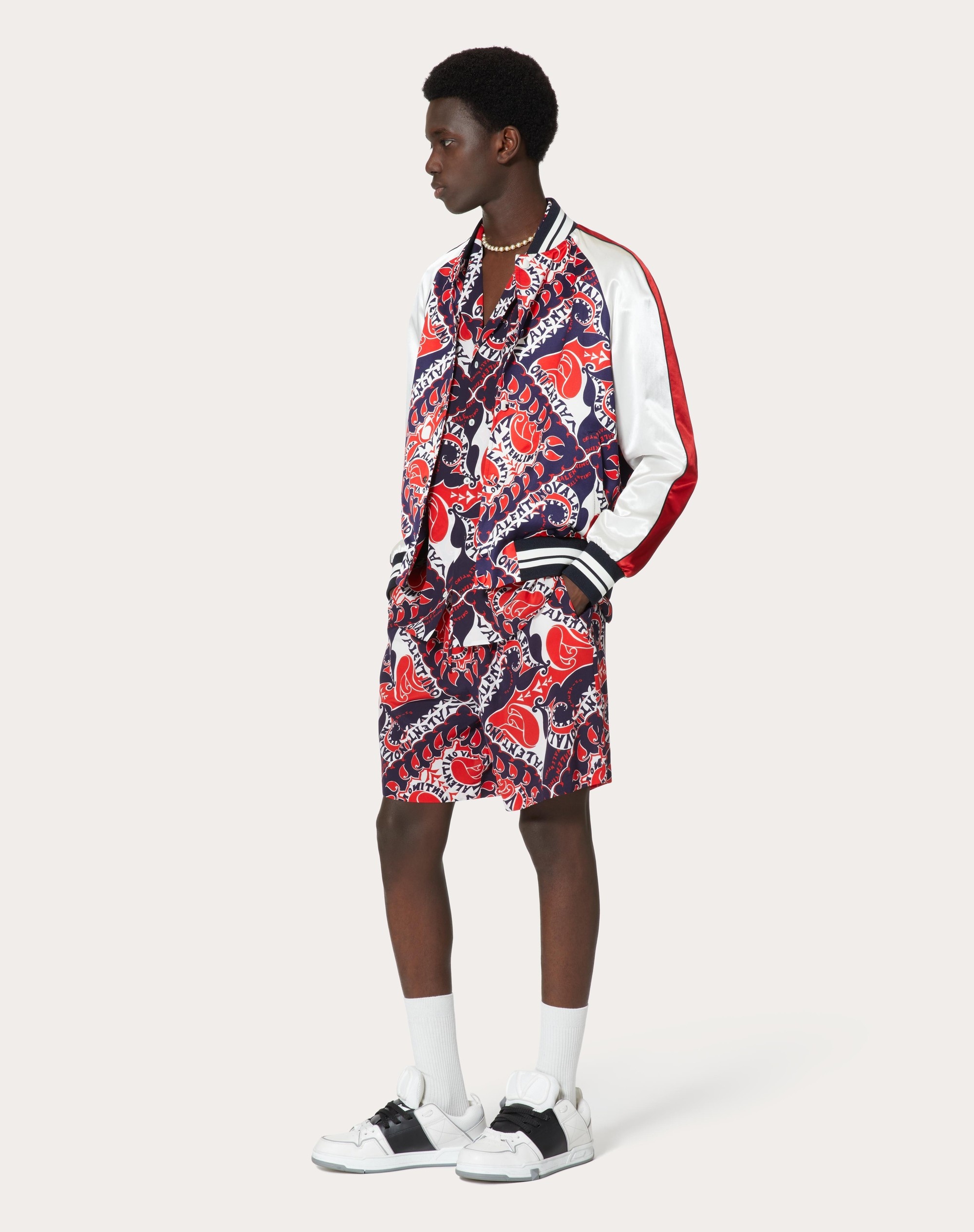 ARCHIVE MANIFESTO BANDANA PRINT SILK BERMUDA SHORTS - 2
