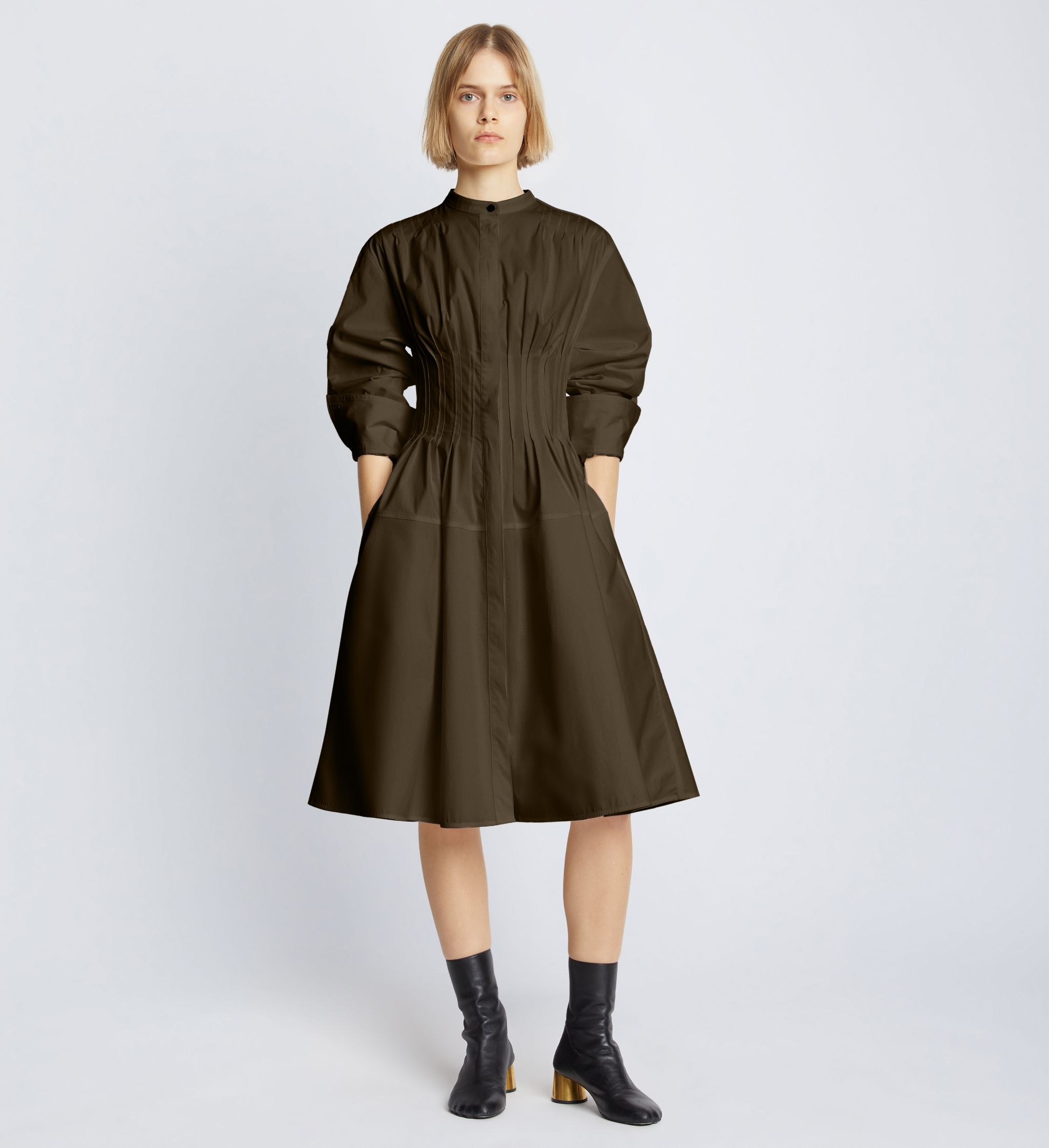 Cotton Poplin Shirt Dress - 1