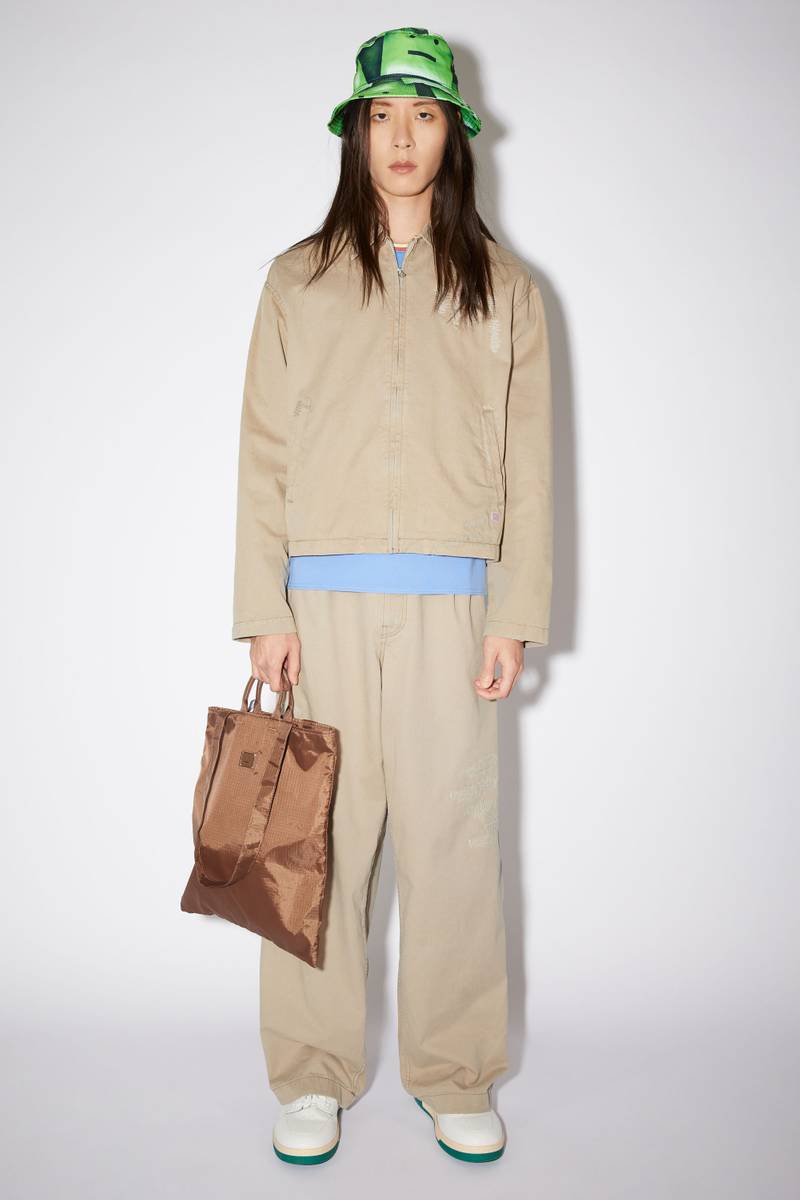 Acne Studios Distressed zip jacket - Desert beige outlook