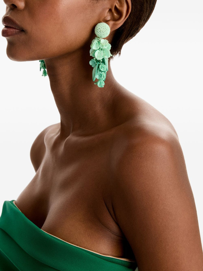 Oscar de la Renta floral drop earrings outlook