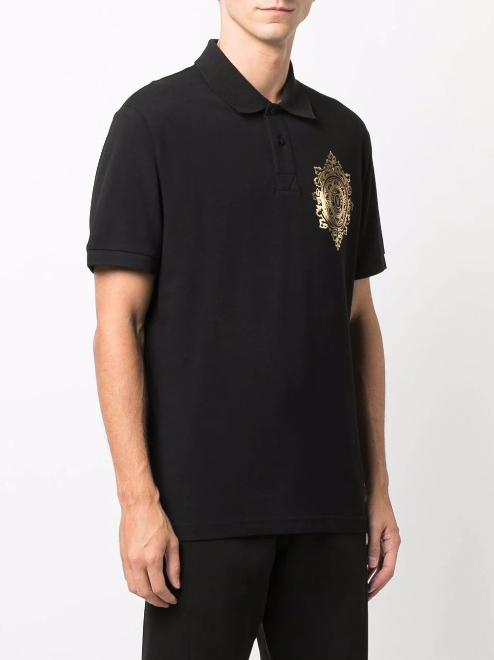 logo print polo shirt - 3