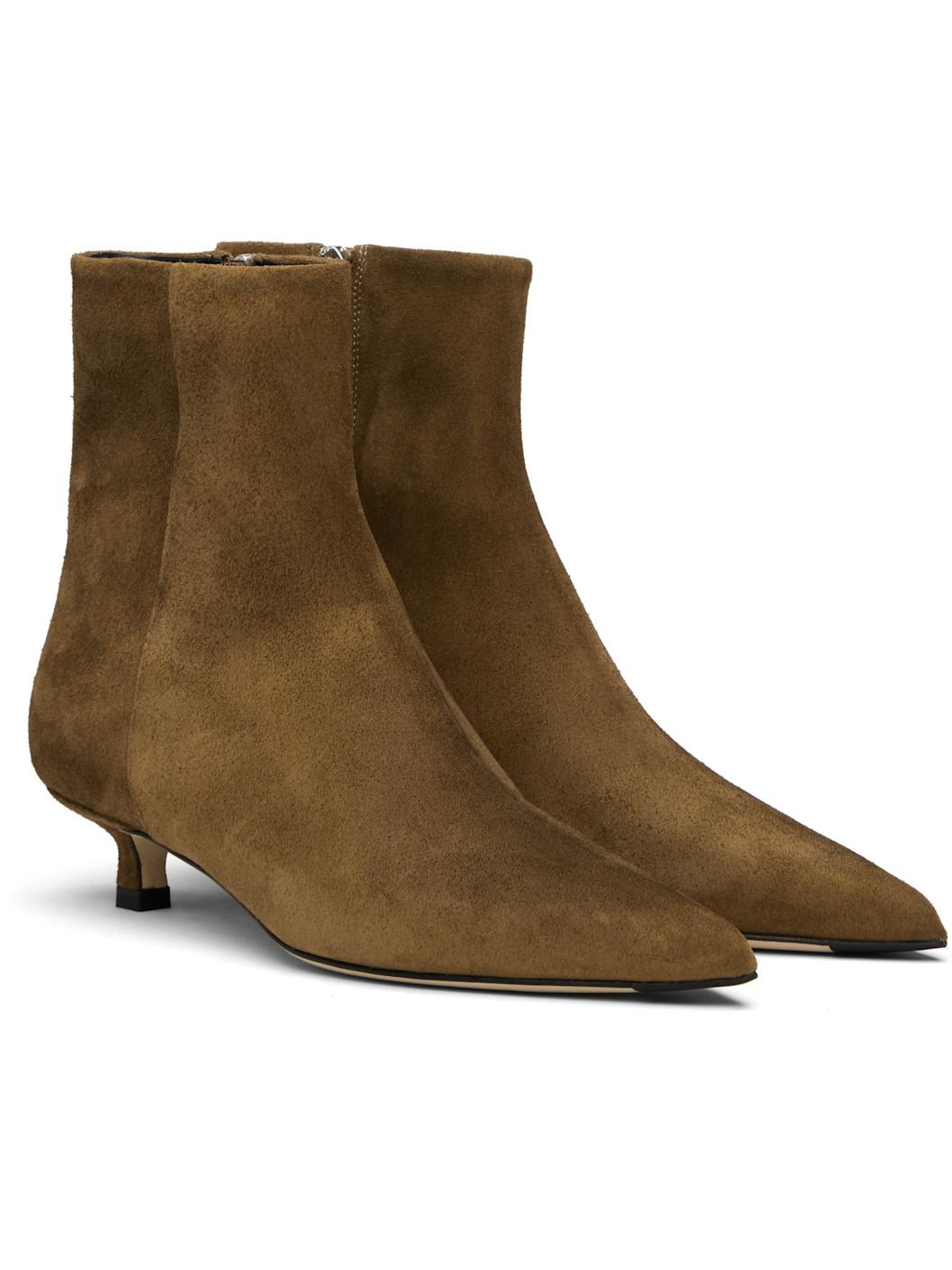 Tan Sofie Suede Ankle Boots - 4