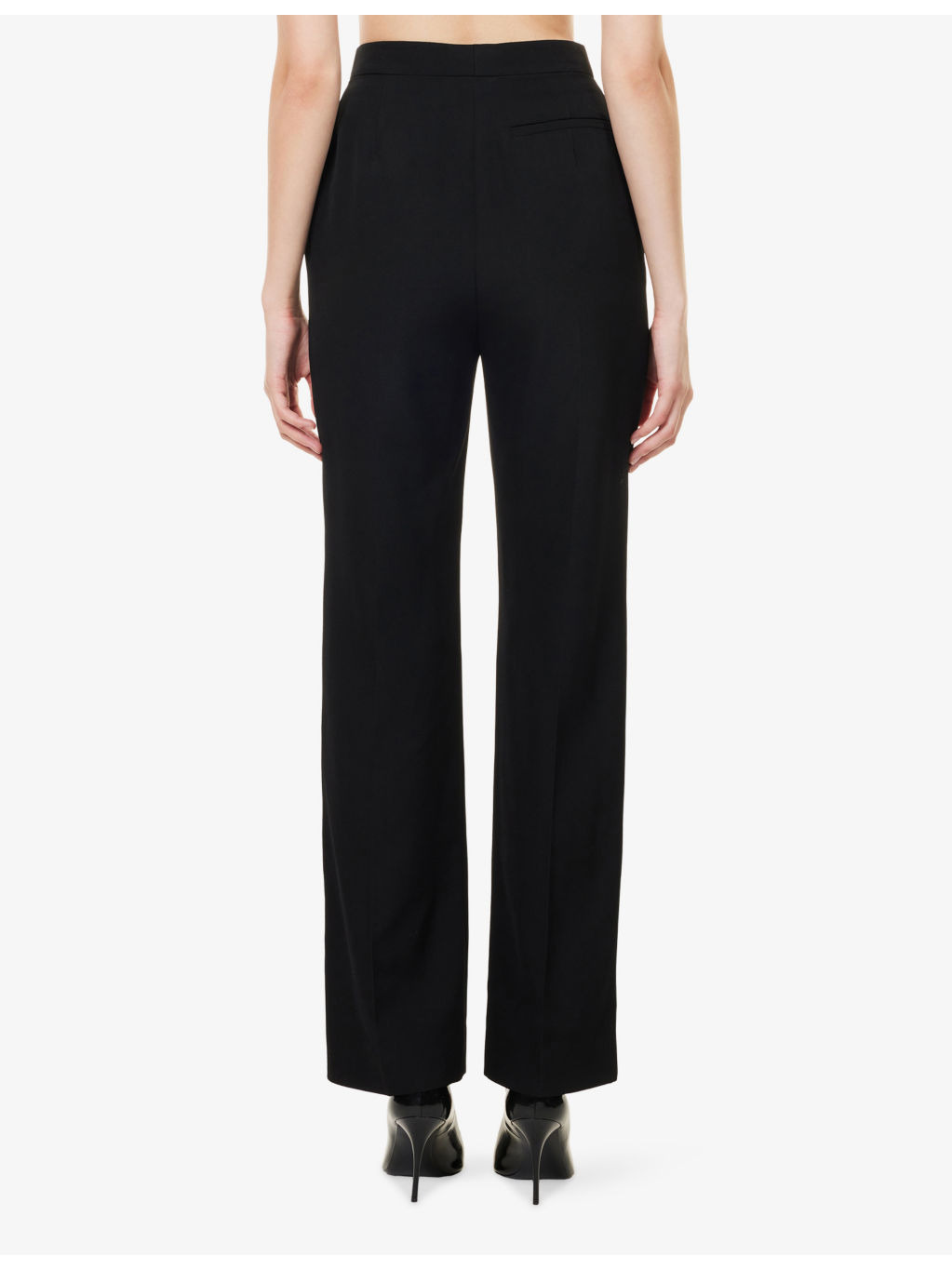 High-Rise Straight-Leg Wool Trousers - 4