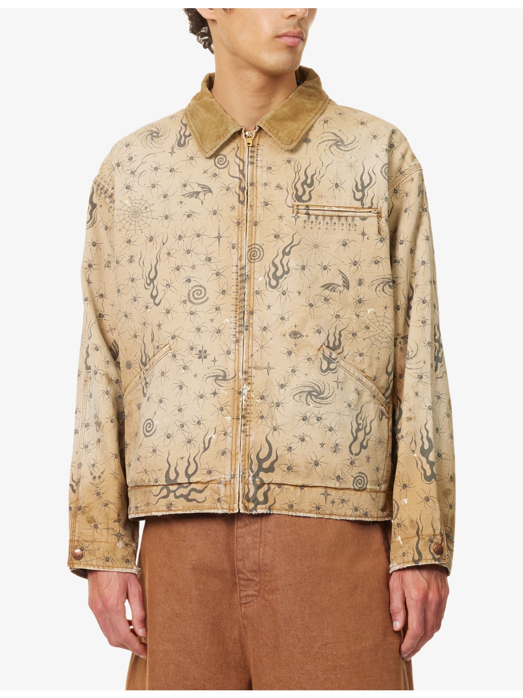 Dr Woo Printed Cotton Work Jacket - 3