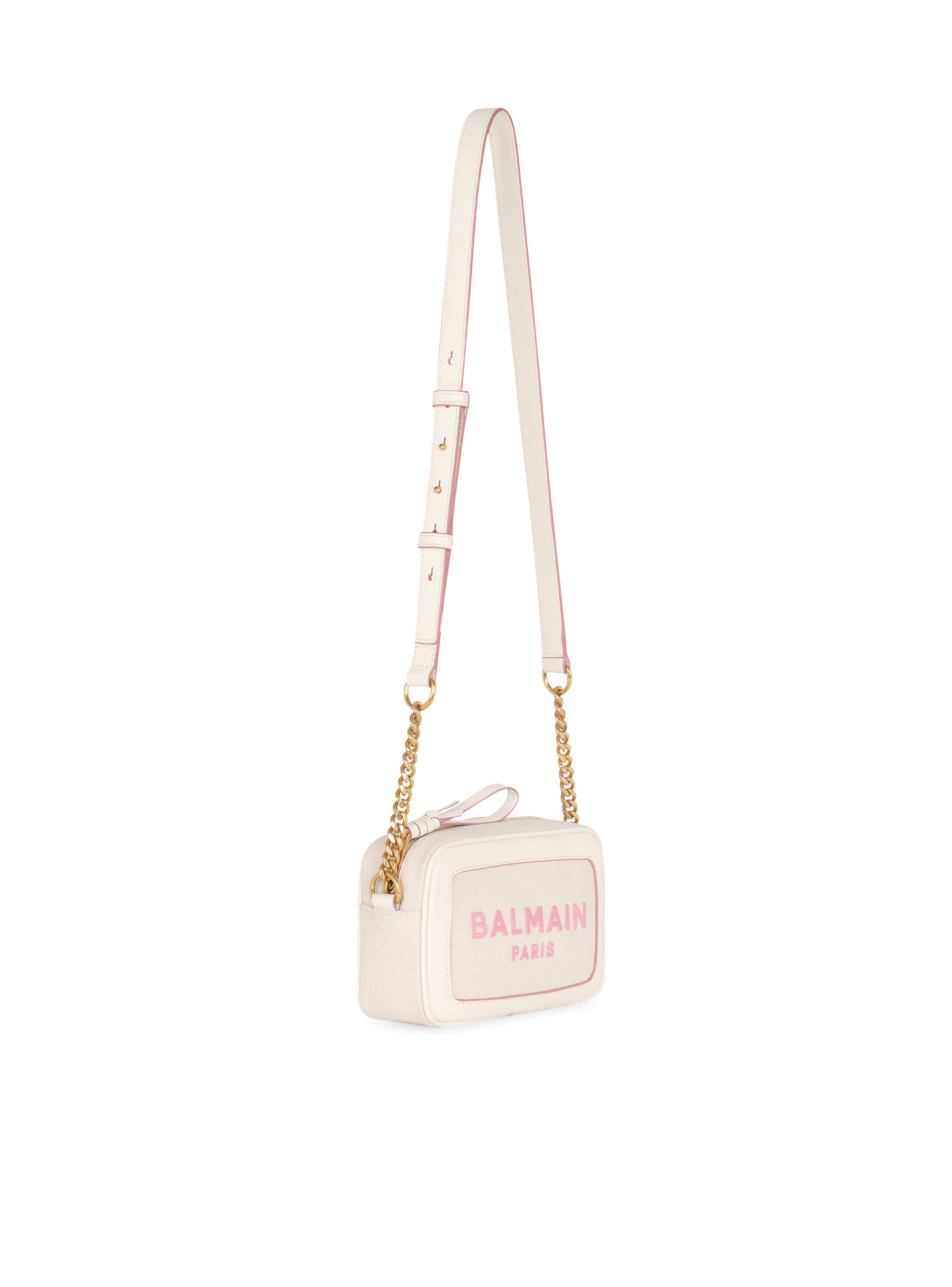 B-Army canvas clutch bag with leather details - 3