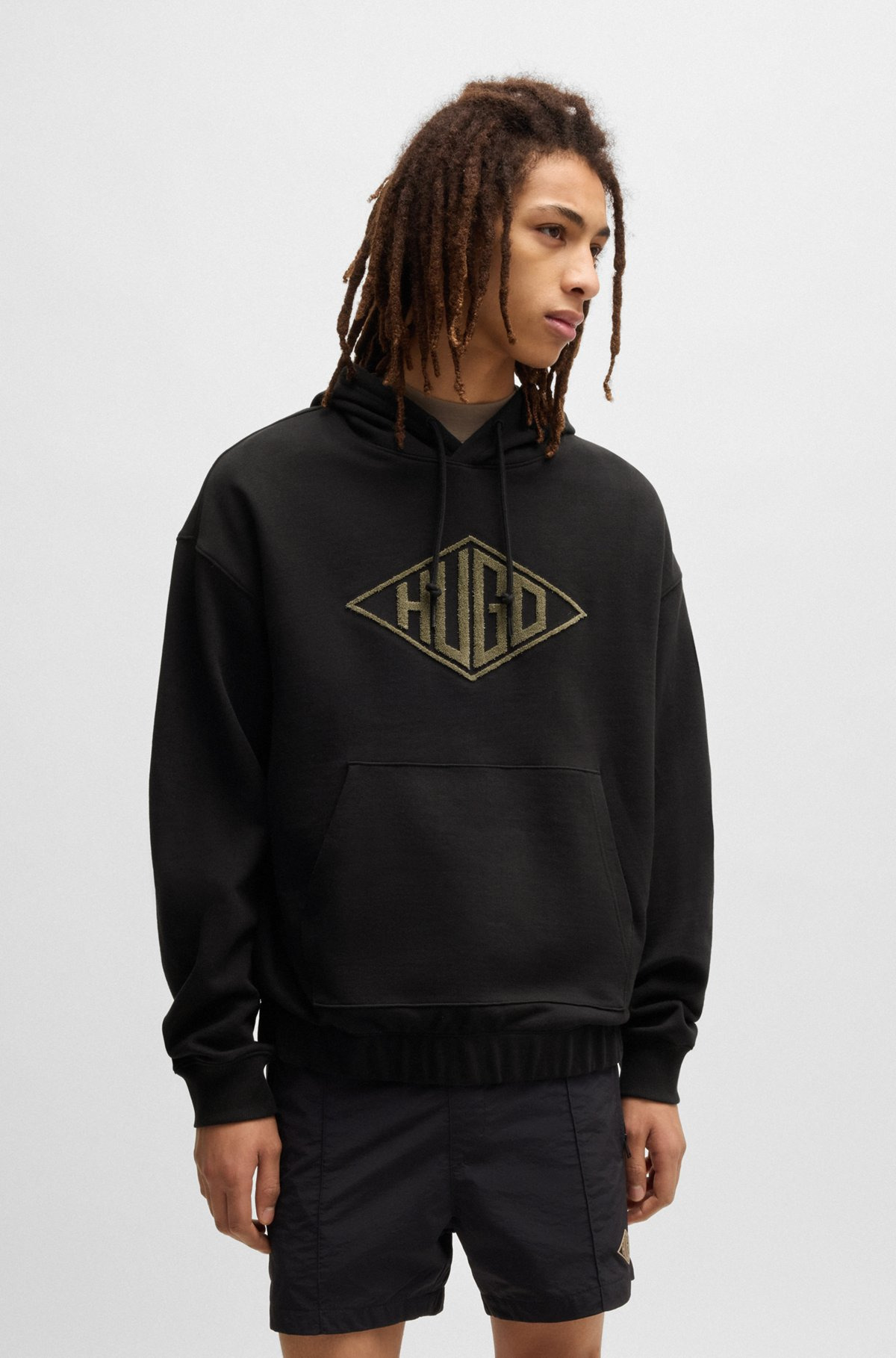 COTTON-TERRY HOODIE WITH EMBROIDERED LOGO - 2