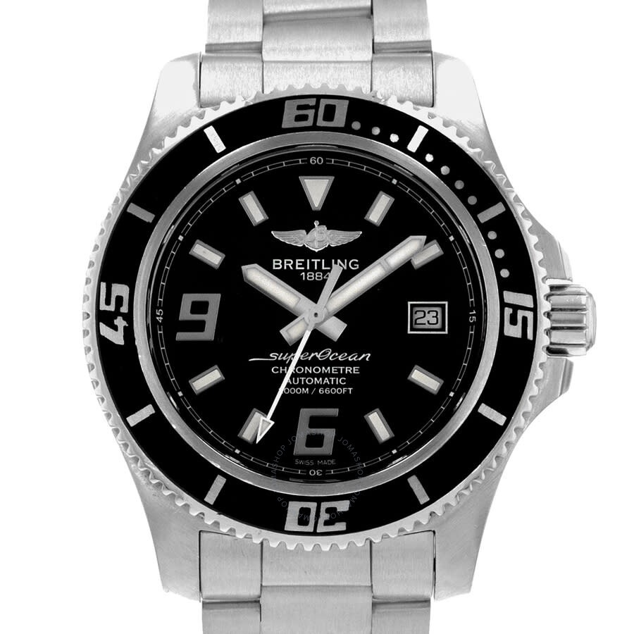 Pre-owned Breitling Superocean 44 Automatic Chronometer Black Dial Men's Watch A17391 - 1