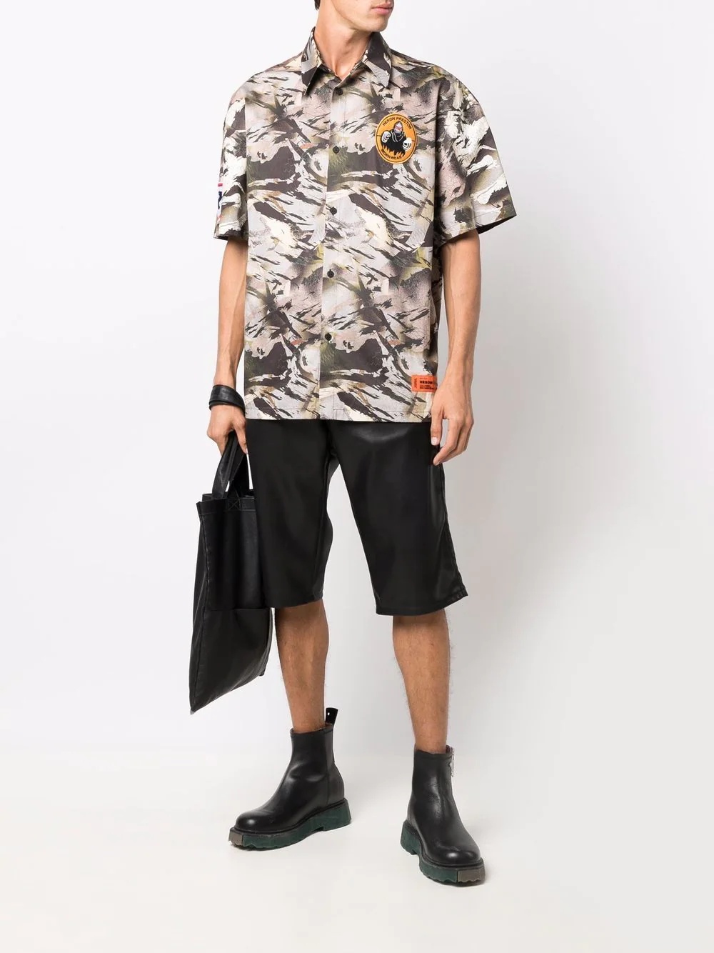 camouflage-print bowling shirt - 2