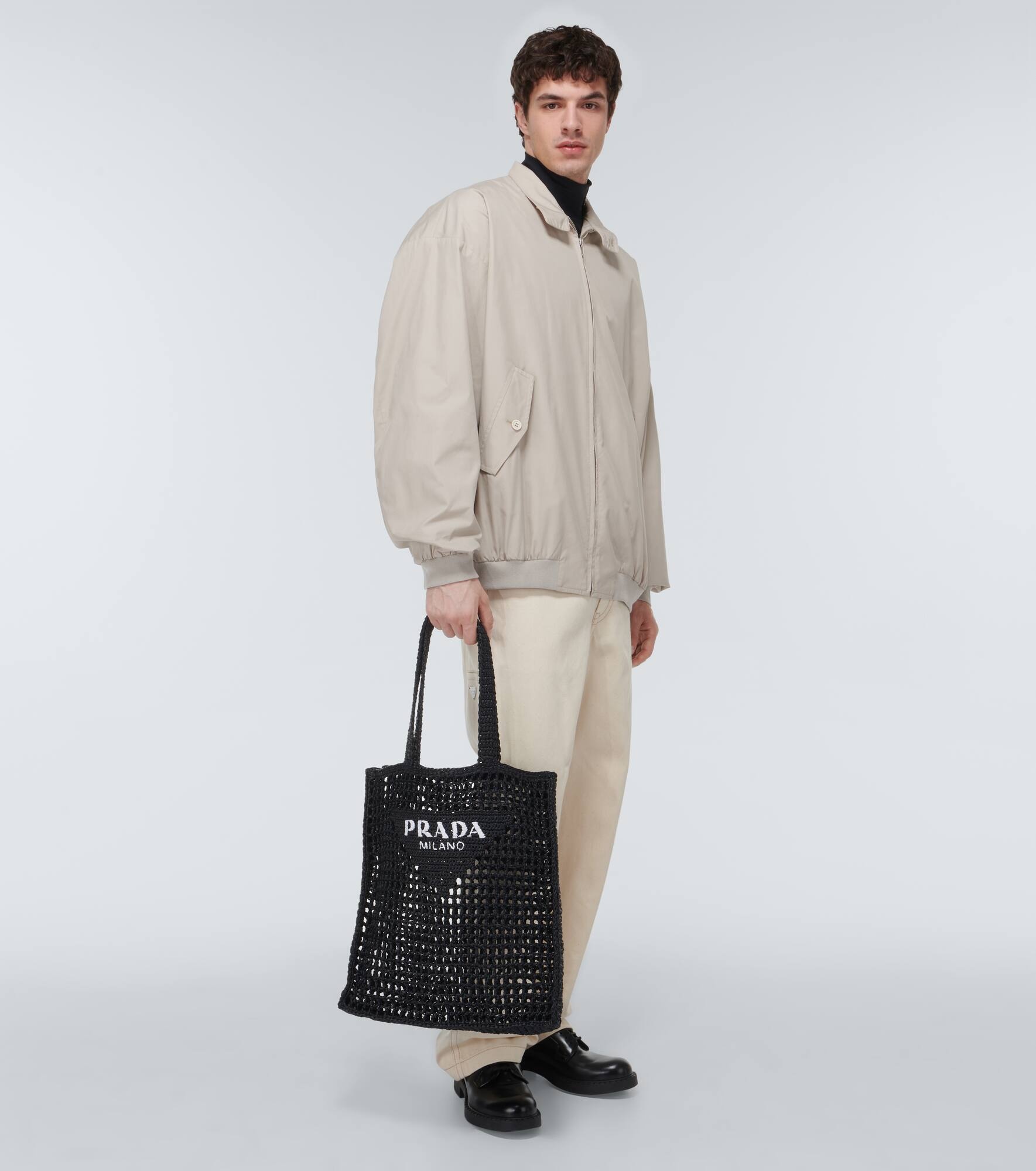Logo crochet tote bag - 7