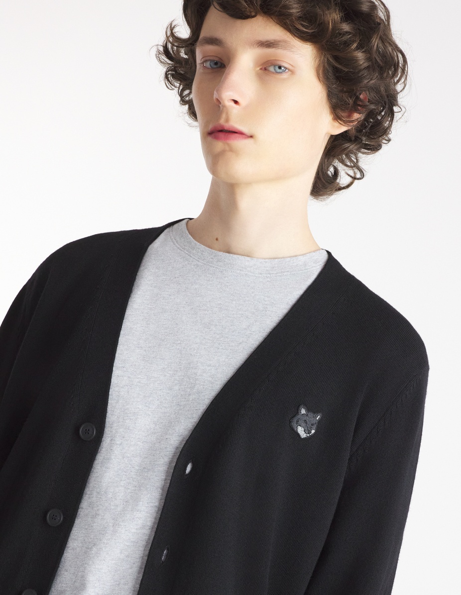 BOLD FOX HEAD PATCH REGULAR CARDIGAN - 4