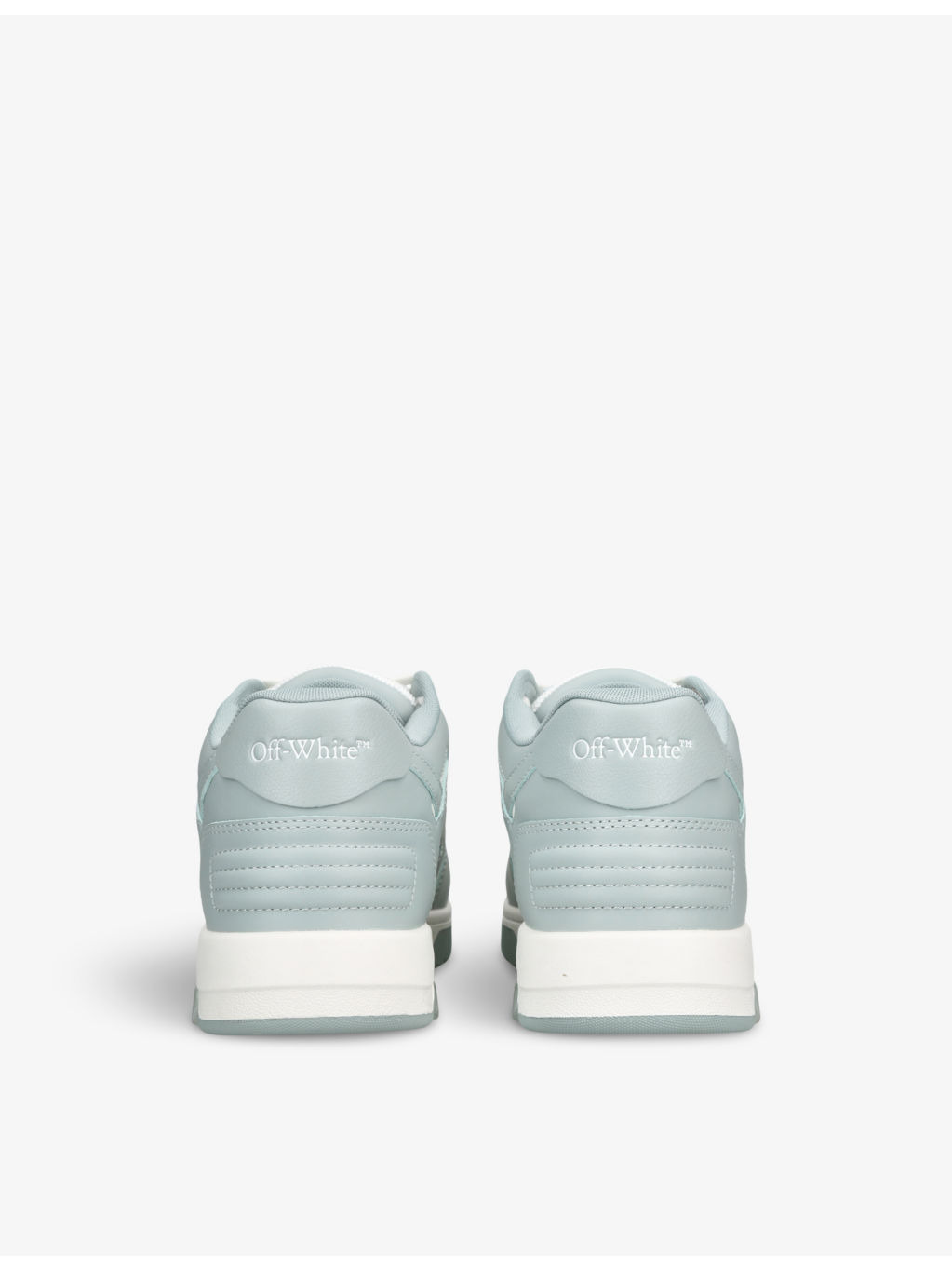 Out Of Office logo-embroidered leather and recycled polyester-blend low-top trainers - 4