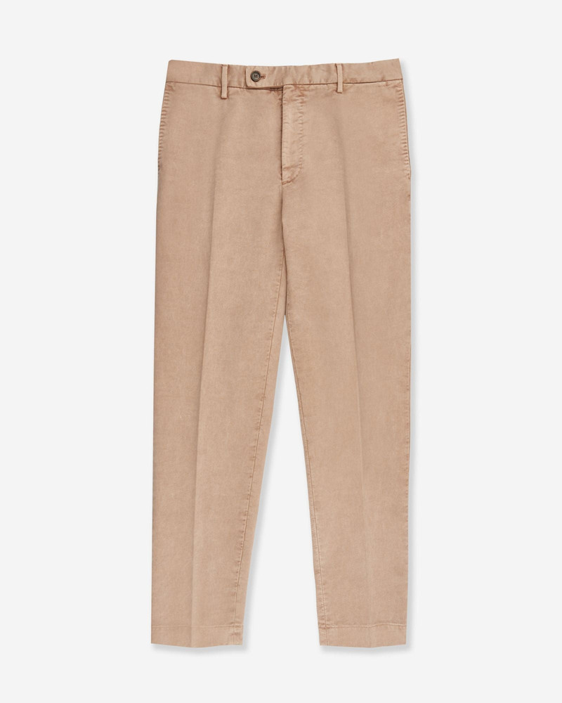 Tapered fit cotton trousers 1