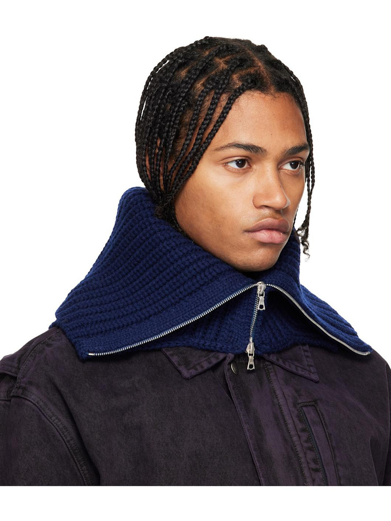 Dries Van Noten Navy Wool Collar outlook