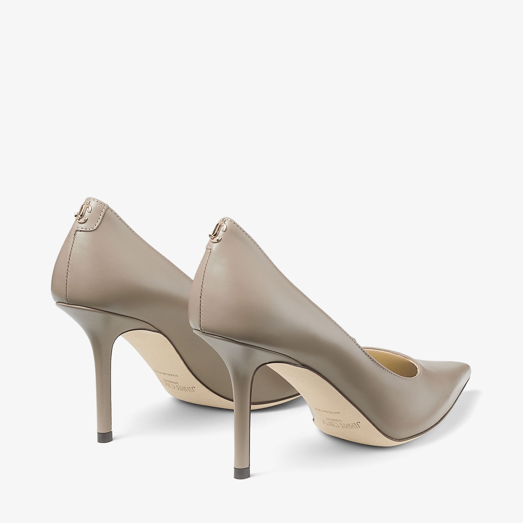 Love 85
Taupe Leather Pumps with JC Emblem - 6