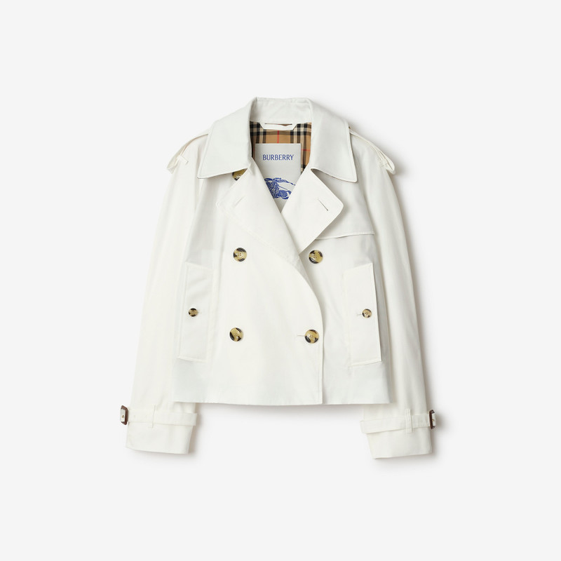 Cropped Tropical Gabardine Mayfair Trench Jacket 1