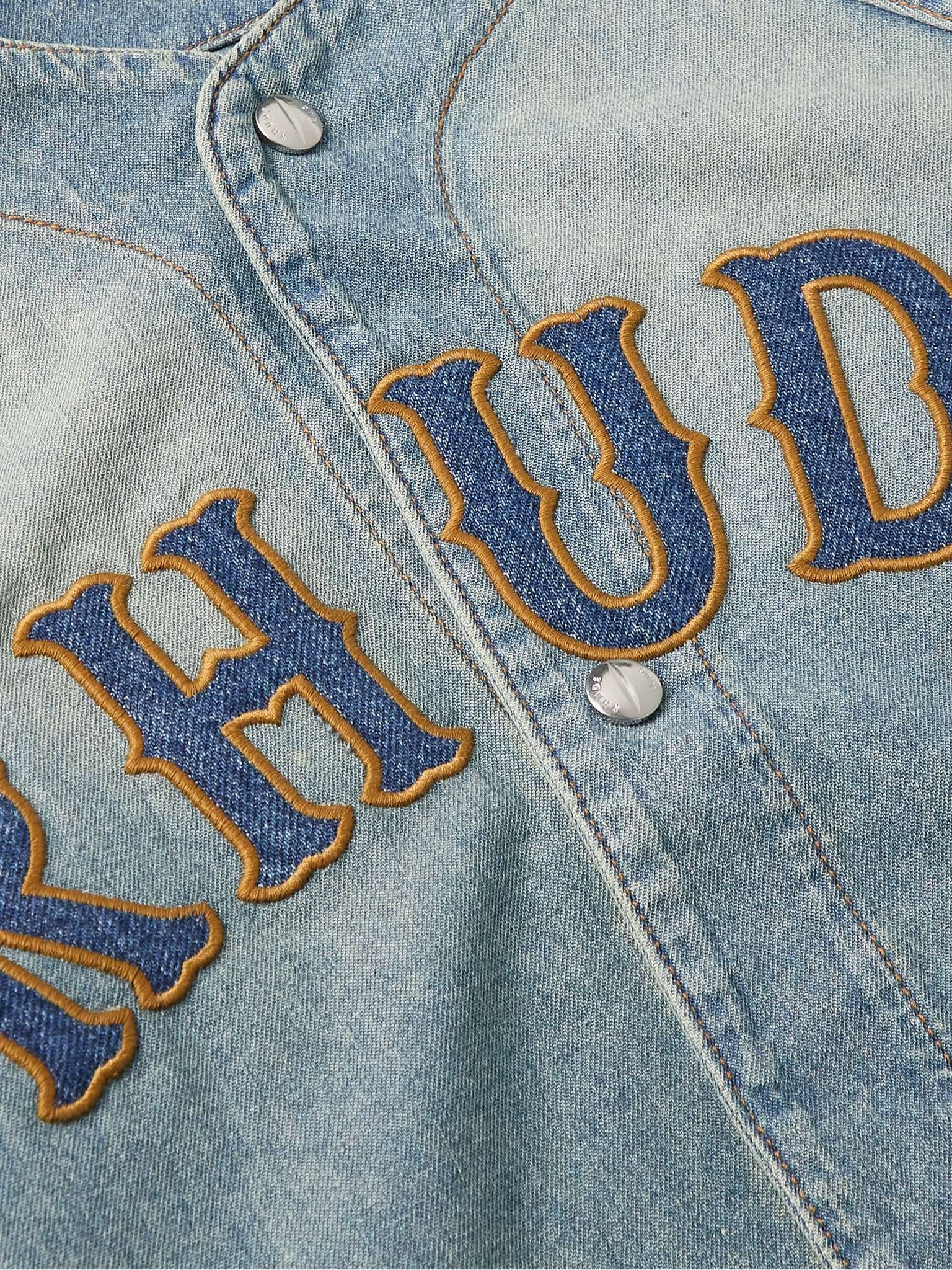 Logo-Appliquéd Denim Shirt - 4