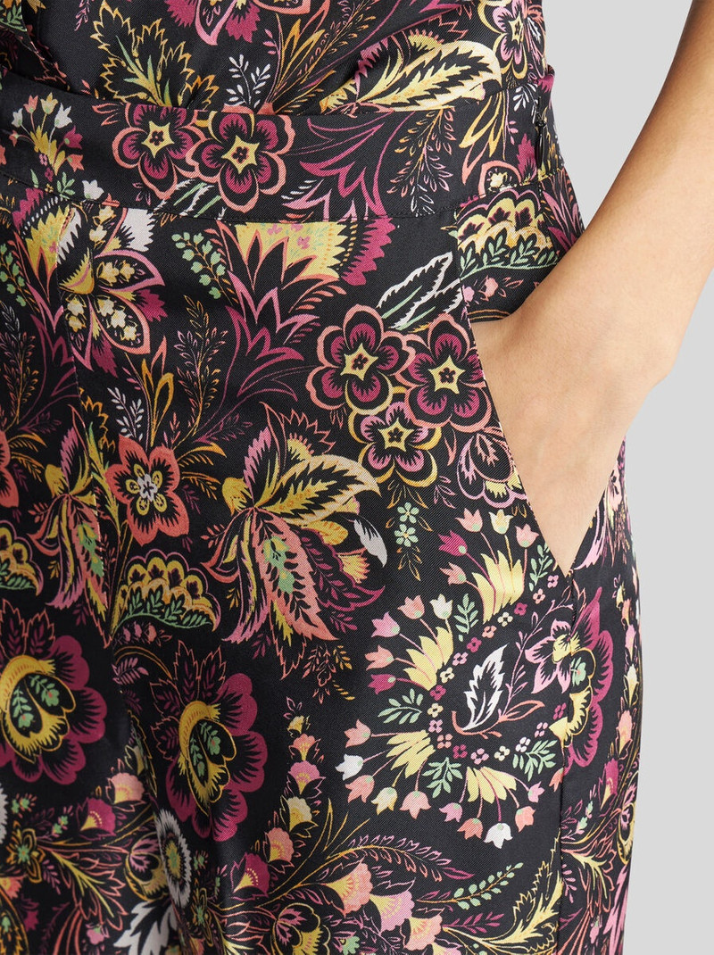 Etro PRINTED TWILL TROUSERS outlook