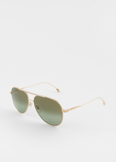Paul Smith Shiny Gold 'Dylan' Sunglasses outlook