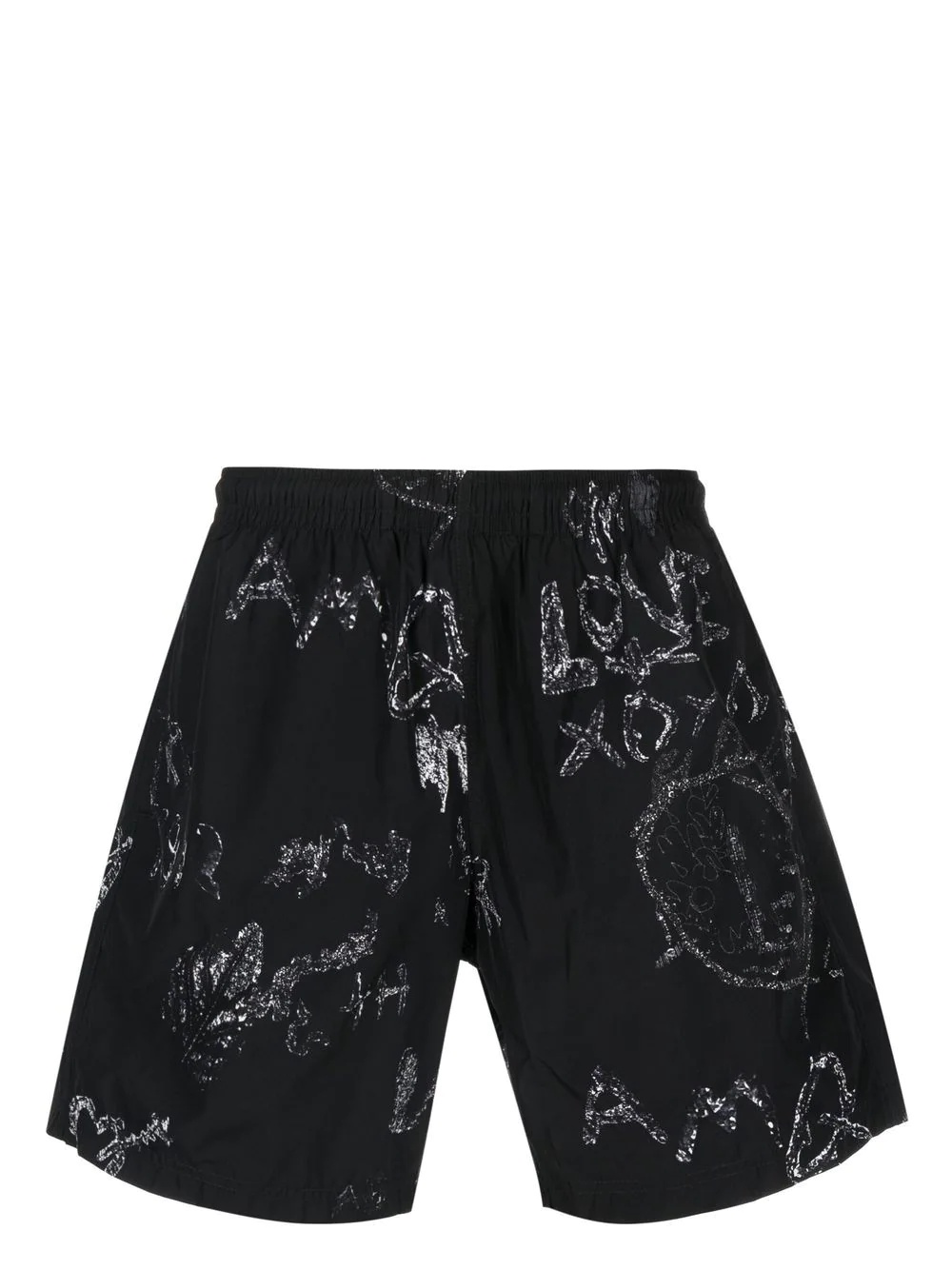 graphic-printed swim shorts - 1